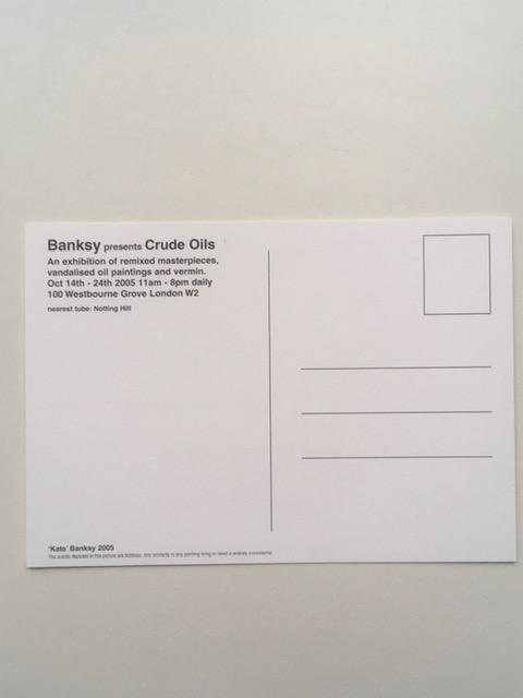 Banksy (b 1974-) Kate Moss Post Card Flyer From Crude Oils Exhibition, Notting Hill. 2005
