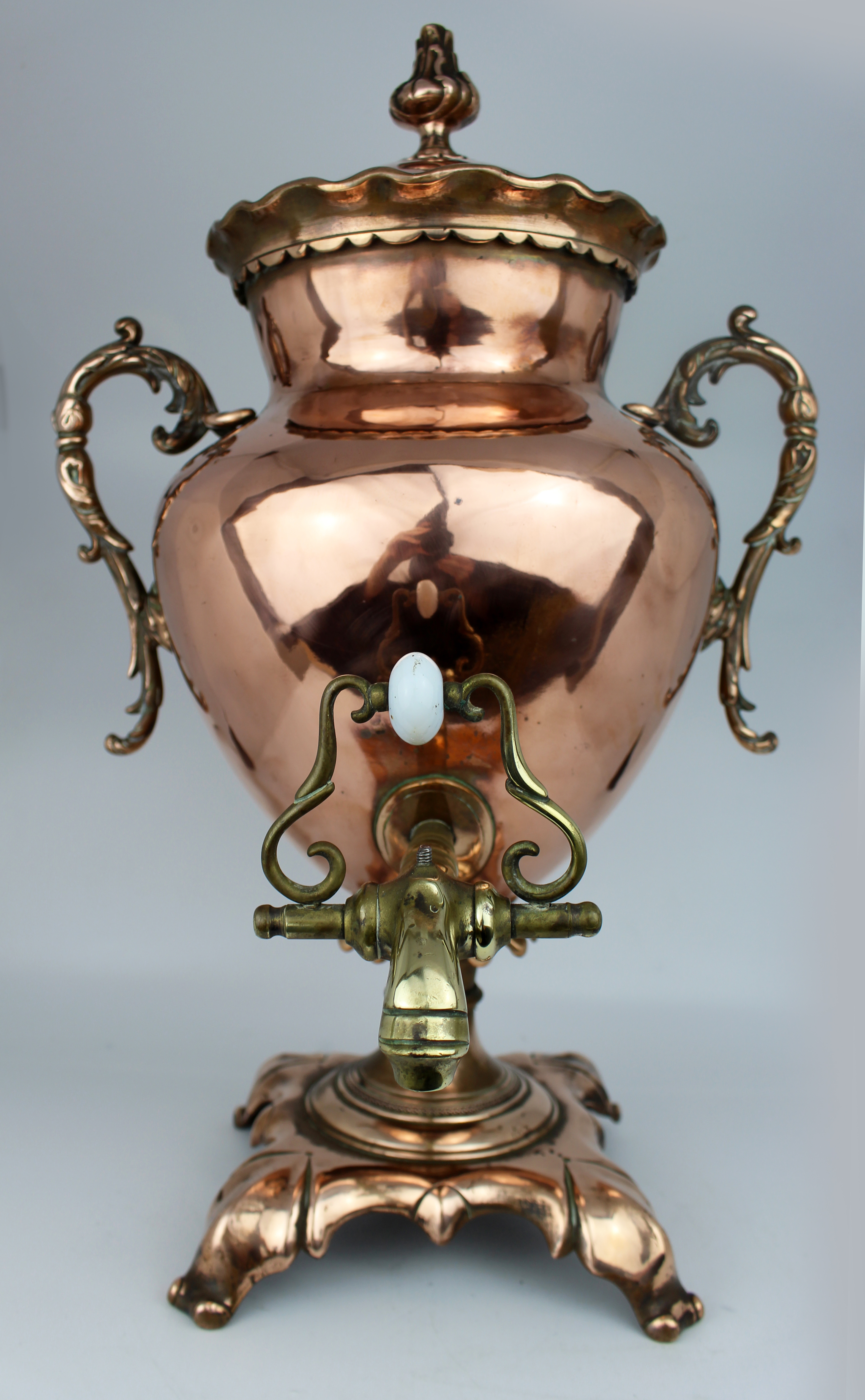 Antique 19th c. Copper & Brass Samovar