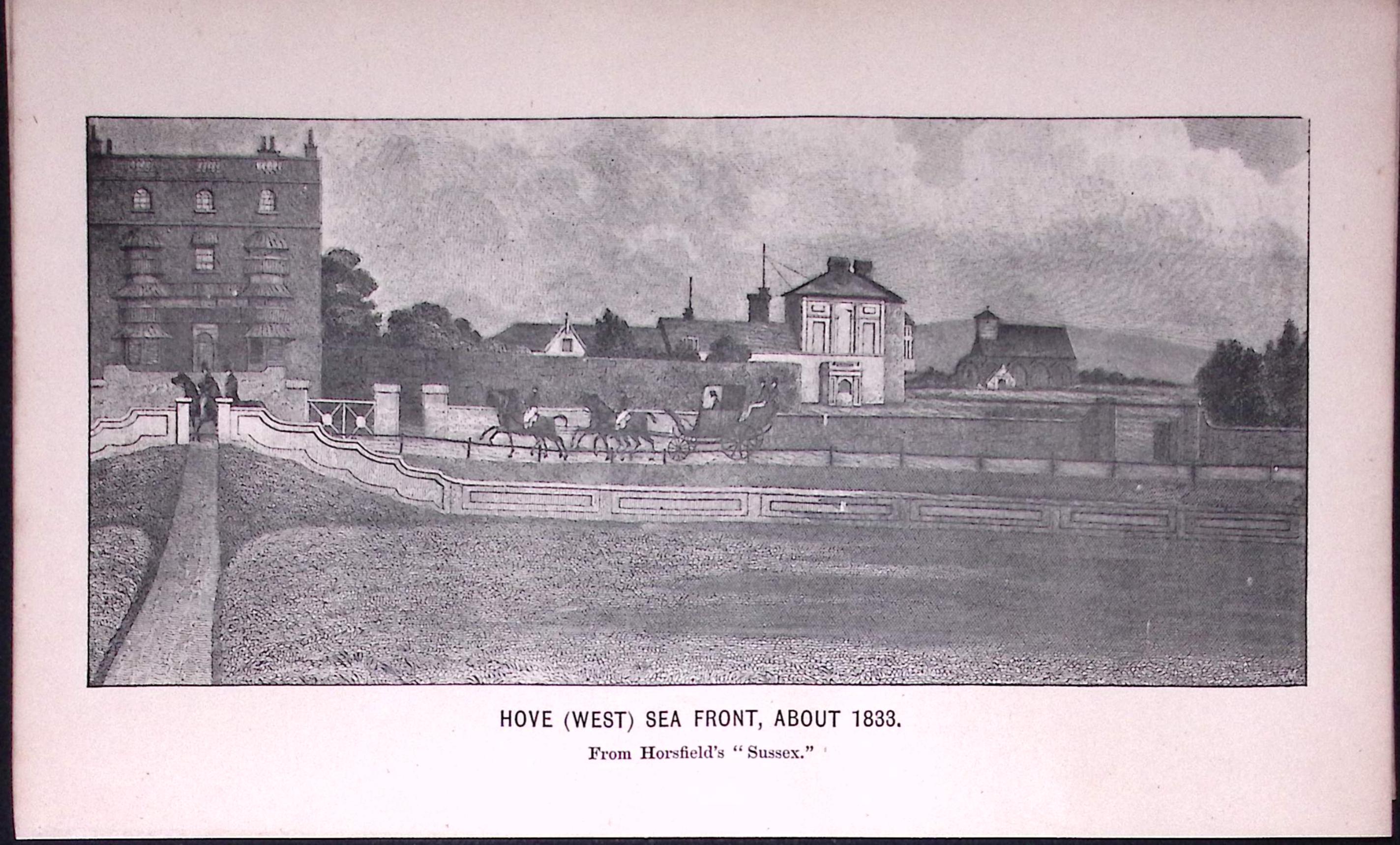 Brighton Hove Sea Front (1833) Antique 134-Year-Old Print-30-TR