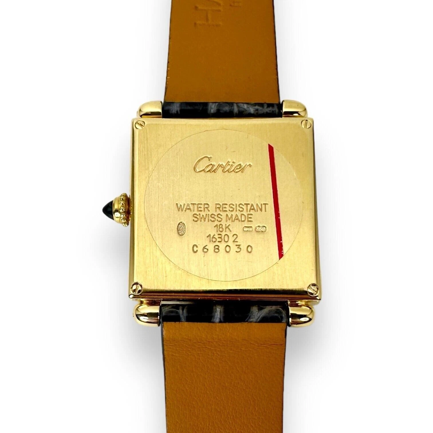 Cartier Tank Obus 16302 18k Yellow Gold 24.5mm Box With Papers
