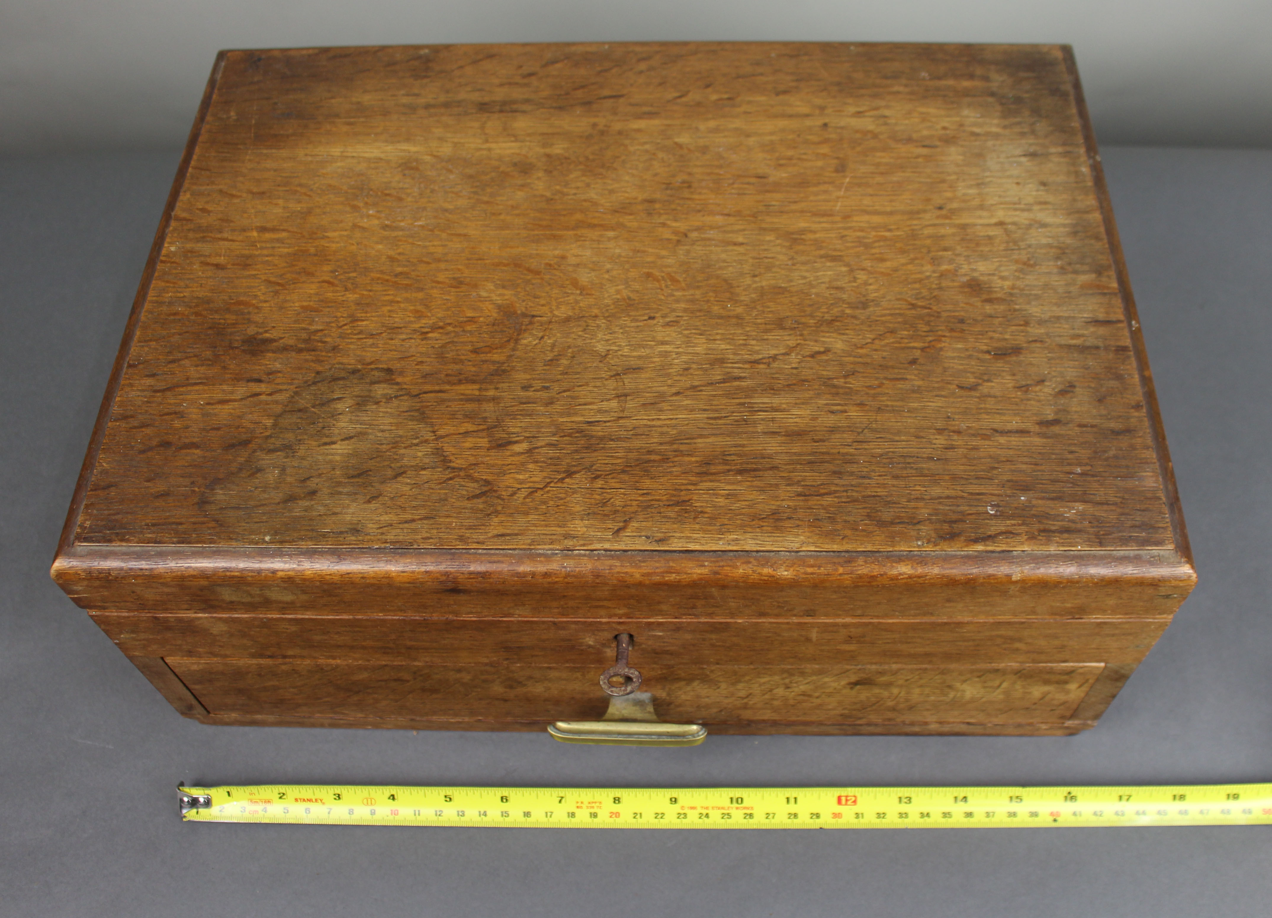 Antique Edwardian Oak Cutlery Box