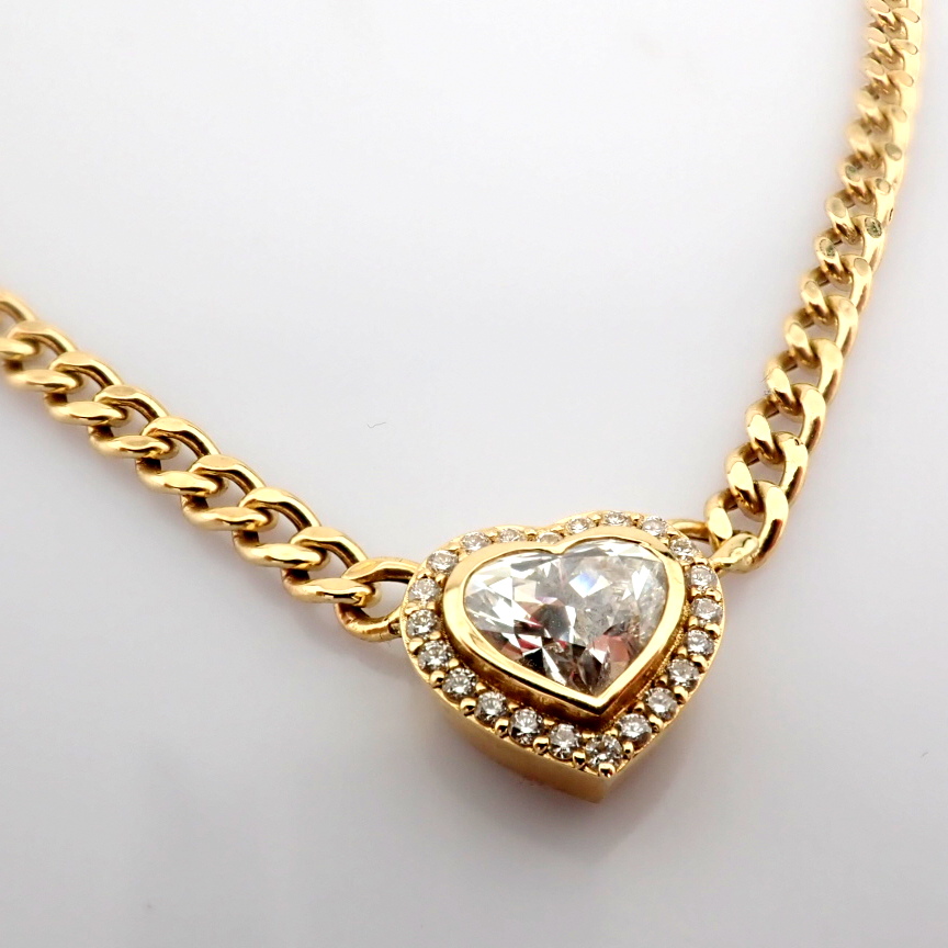 Heart Cut Lab-Grown Diamond Necklace - 1.76 Total Carat (IGI Certified)