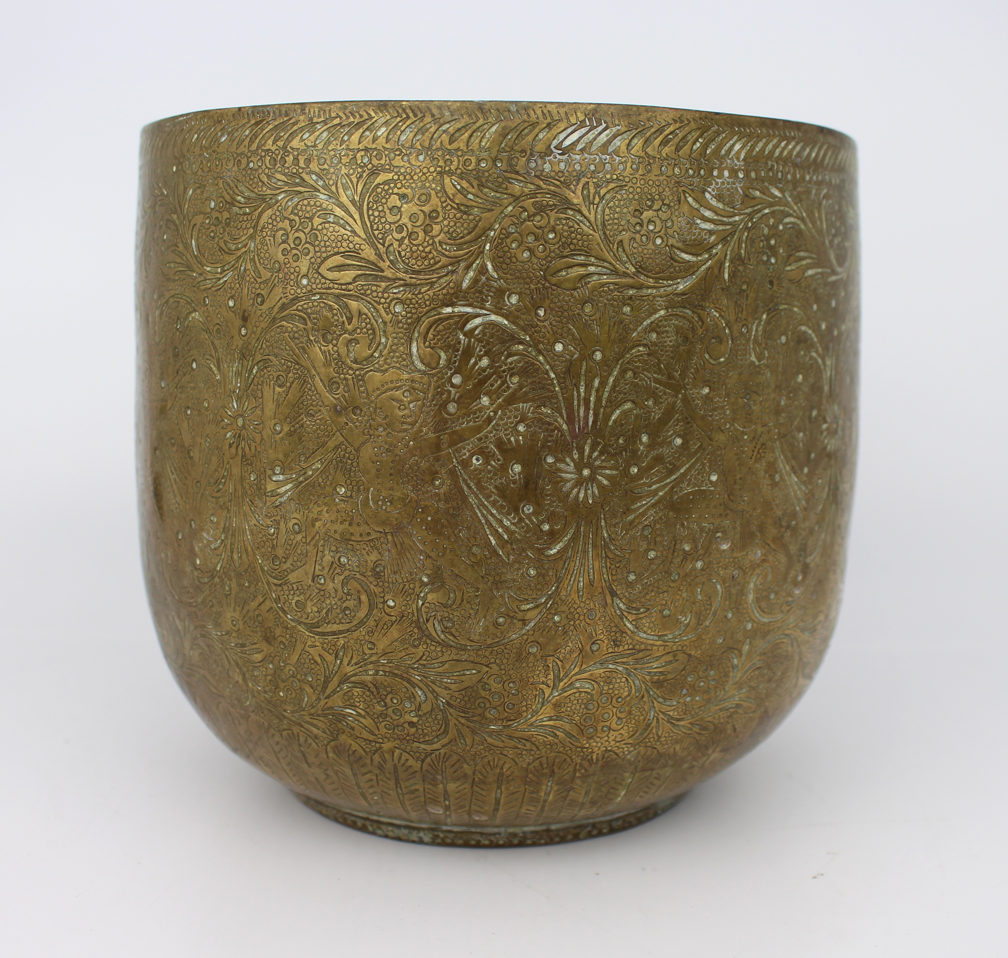 Antique Indian Brass Cachepot c.1880