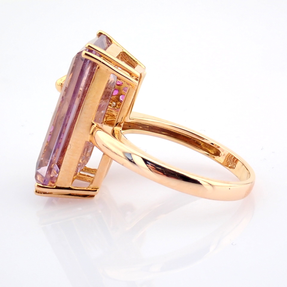 Natural Diamond 18K Rose/Pink Gold Ring