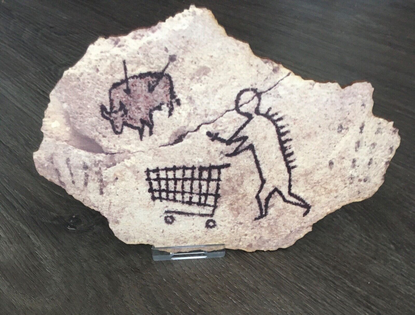 Banksy (b1974) ‘Peckham Rock - Shopping Trolleys’, Ist Ed, Cork Wooden Postcard, Authentication,2018