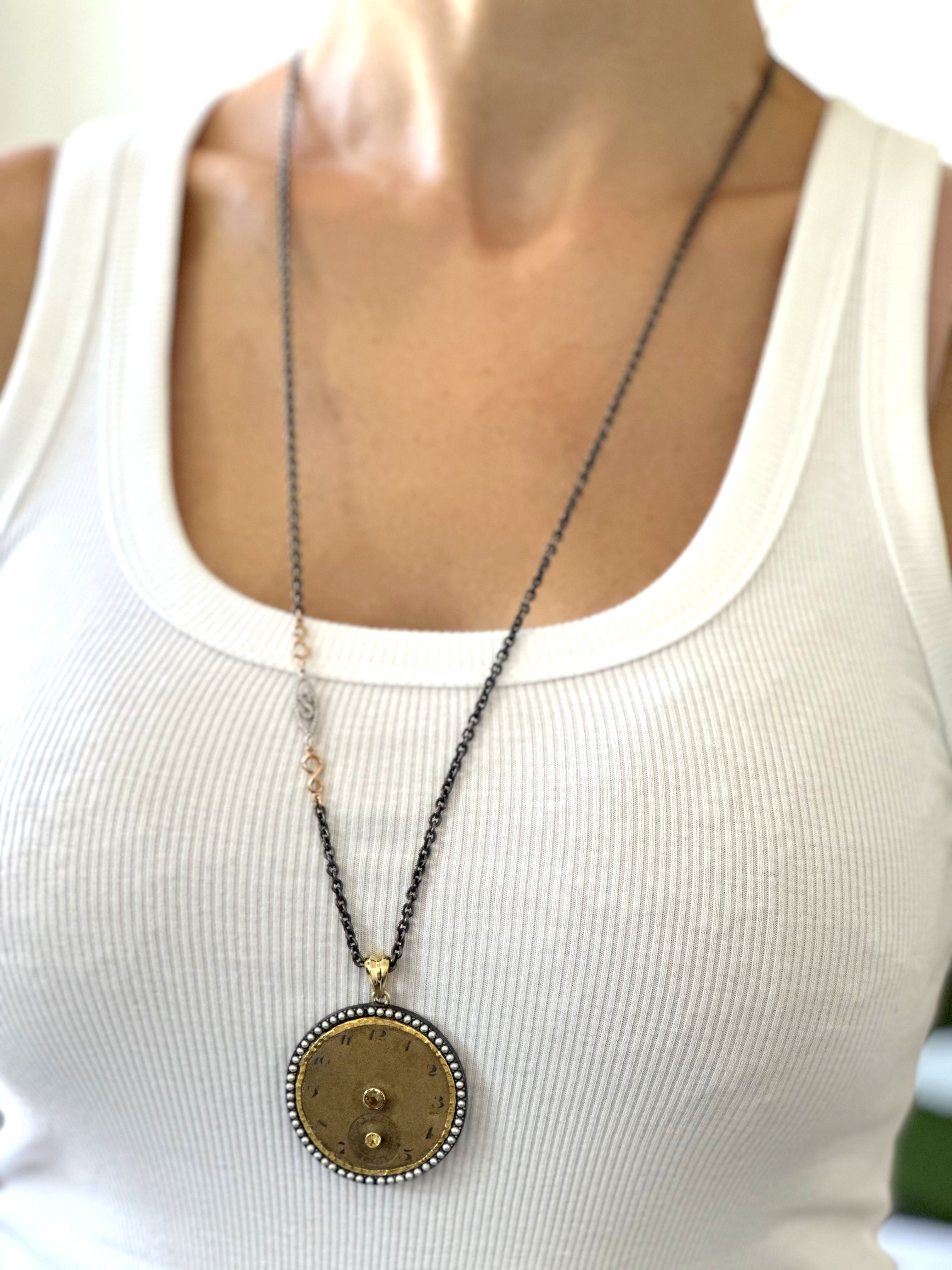 Natural Diamond 18K Yellow Gold Necklace