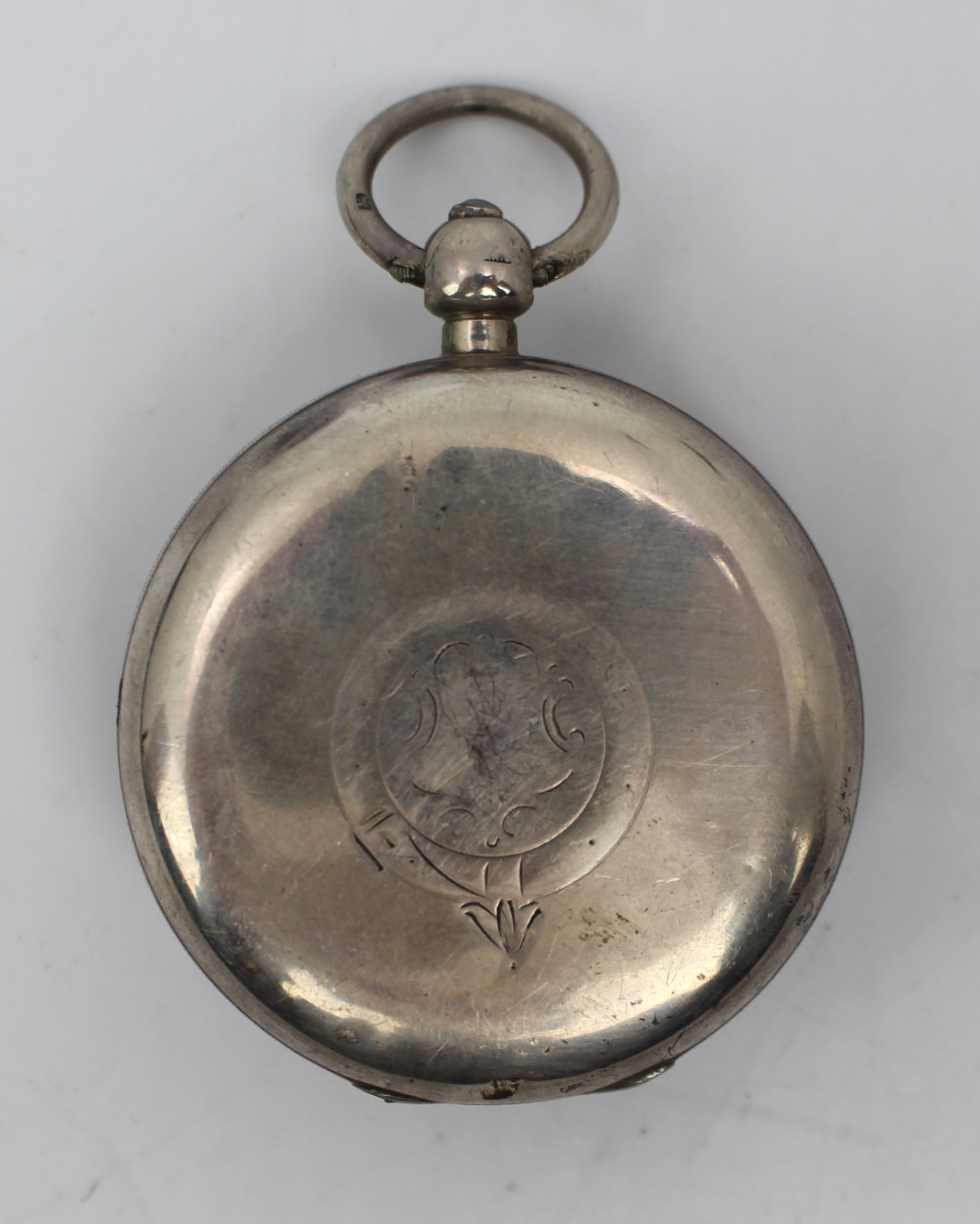 Antique Silver Key-Wound Pocket Watch