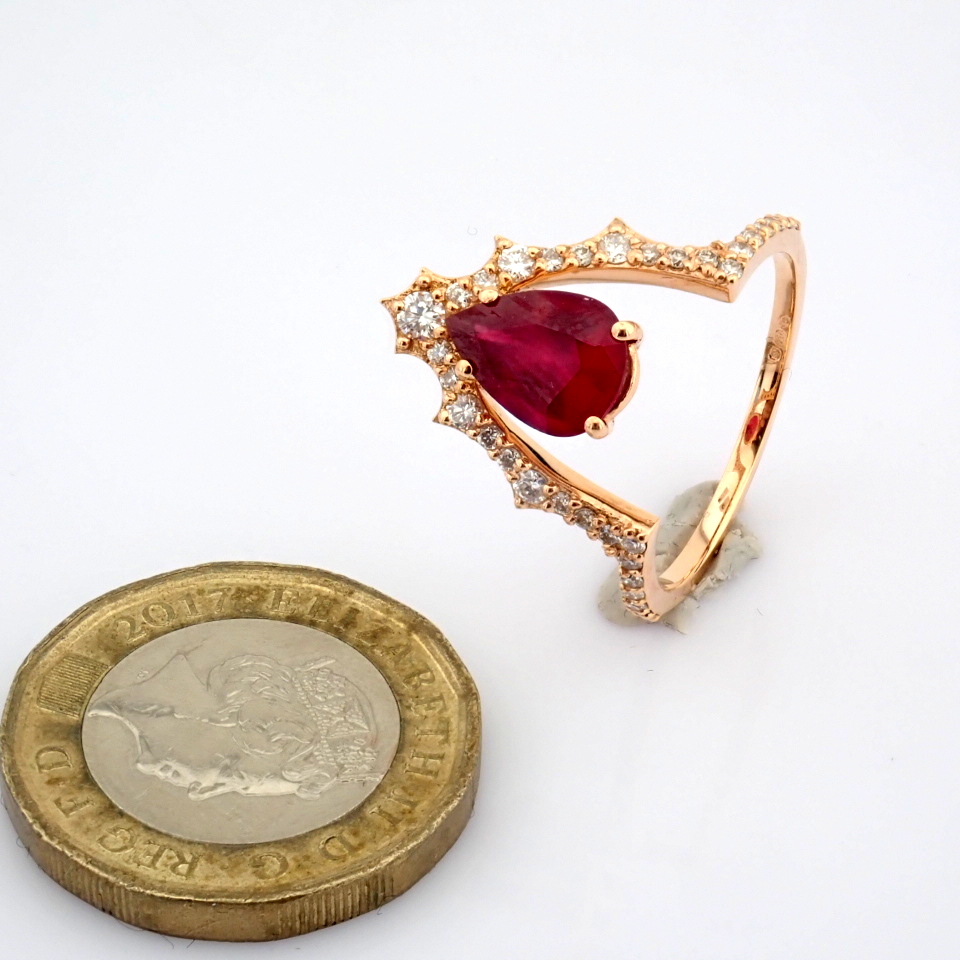 Natural Diamond 18K Rose/Pink Gold Ring