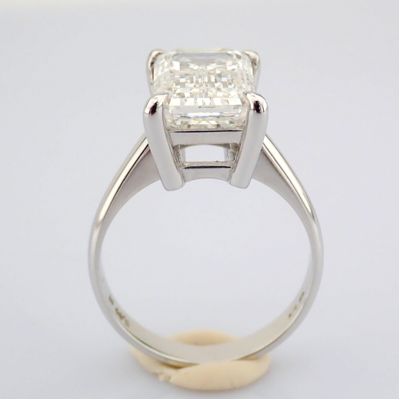 Emerald Cut Lab-Grown Diamond Ring - 5.09 Total Carat (IGI Certified)
