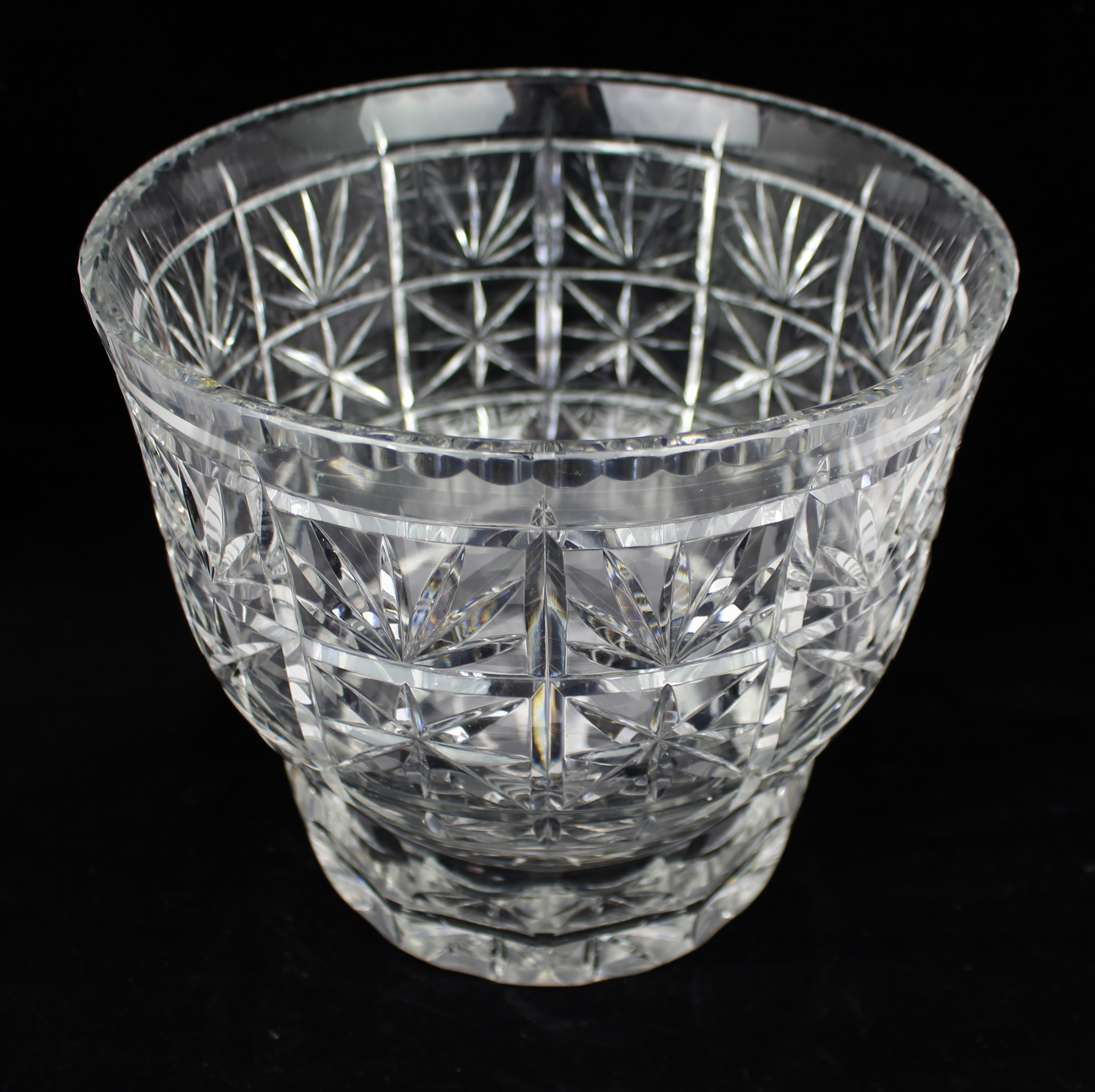 Large Vintage Hand-Cut Crystal Bowl