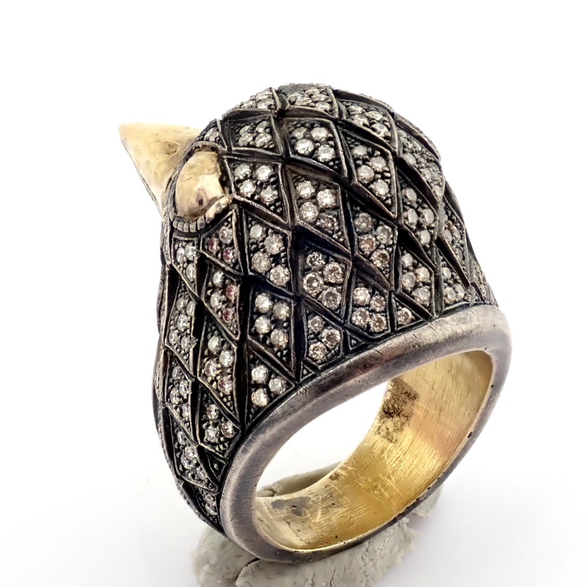 Natural Diamond 18K Yellow Gold Ring