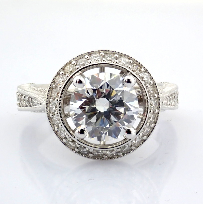 Round Cut Lab-Grown Diamond Ring - 2.73 Total Carat (IGI Certified)