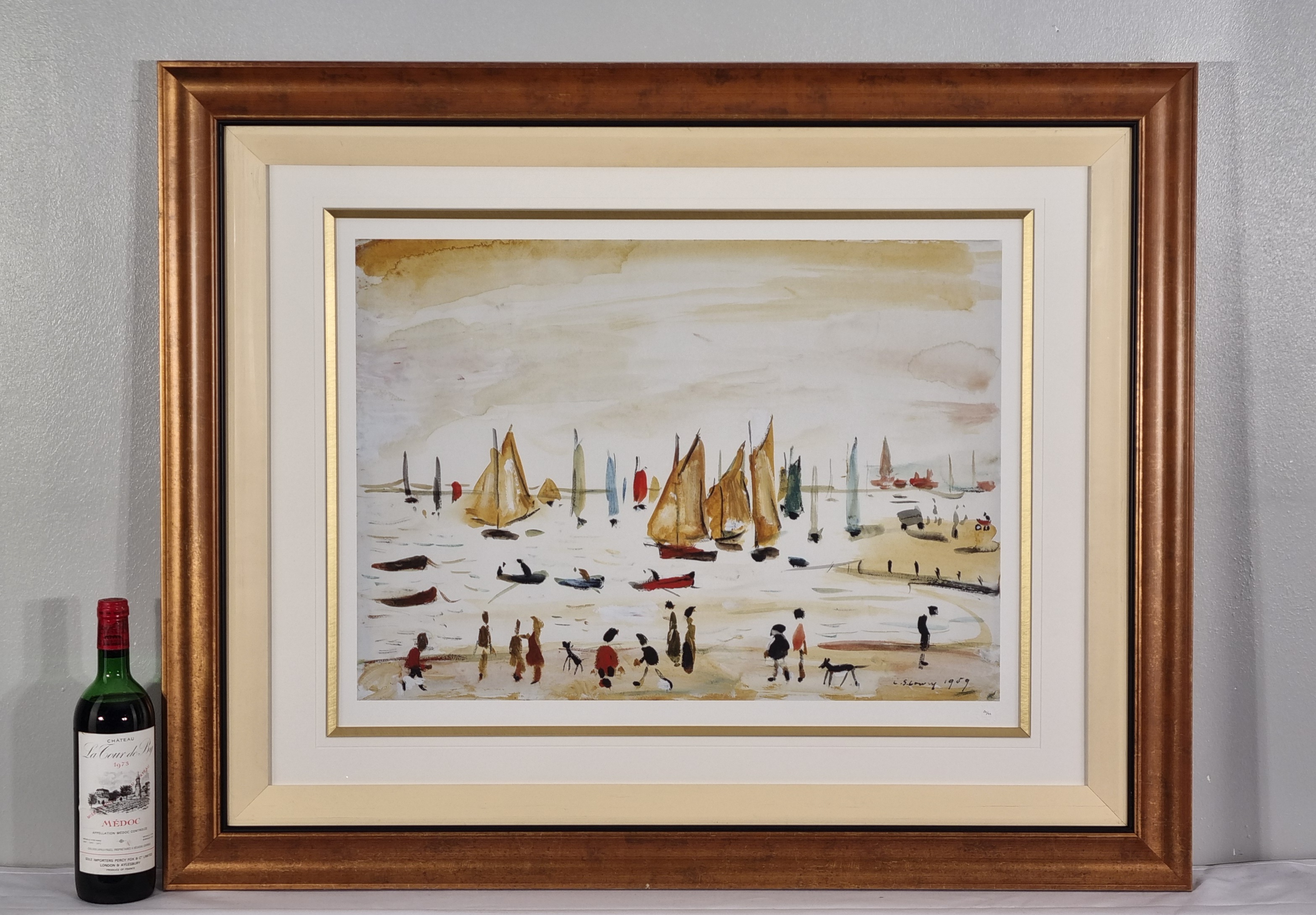 Limited Edition by L.S. Lowry "Yachts, 1959" with Certificate.