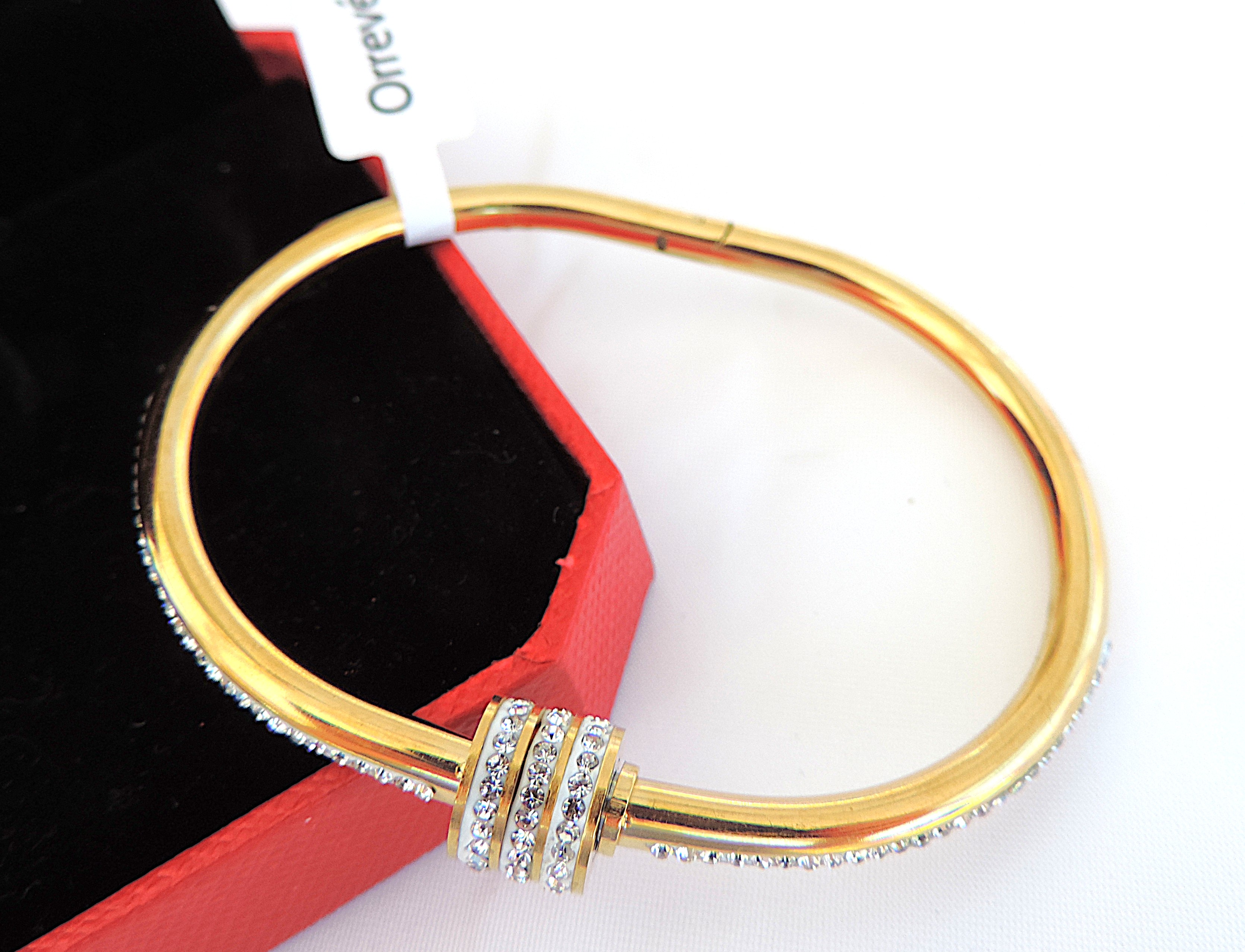  Orrevé 18k Gold Plated Zircon Gemstone Bracelet 'New'