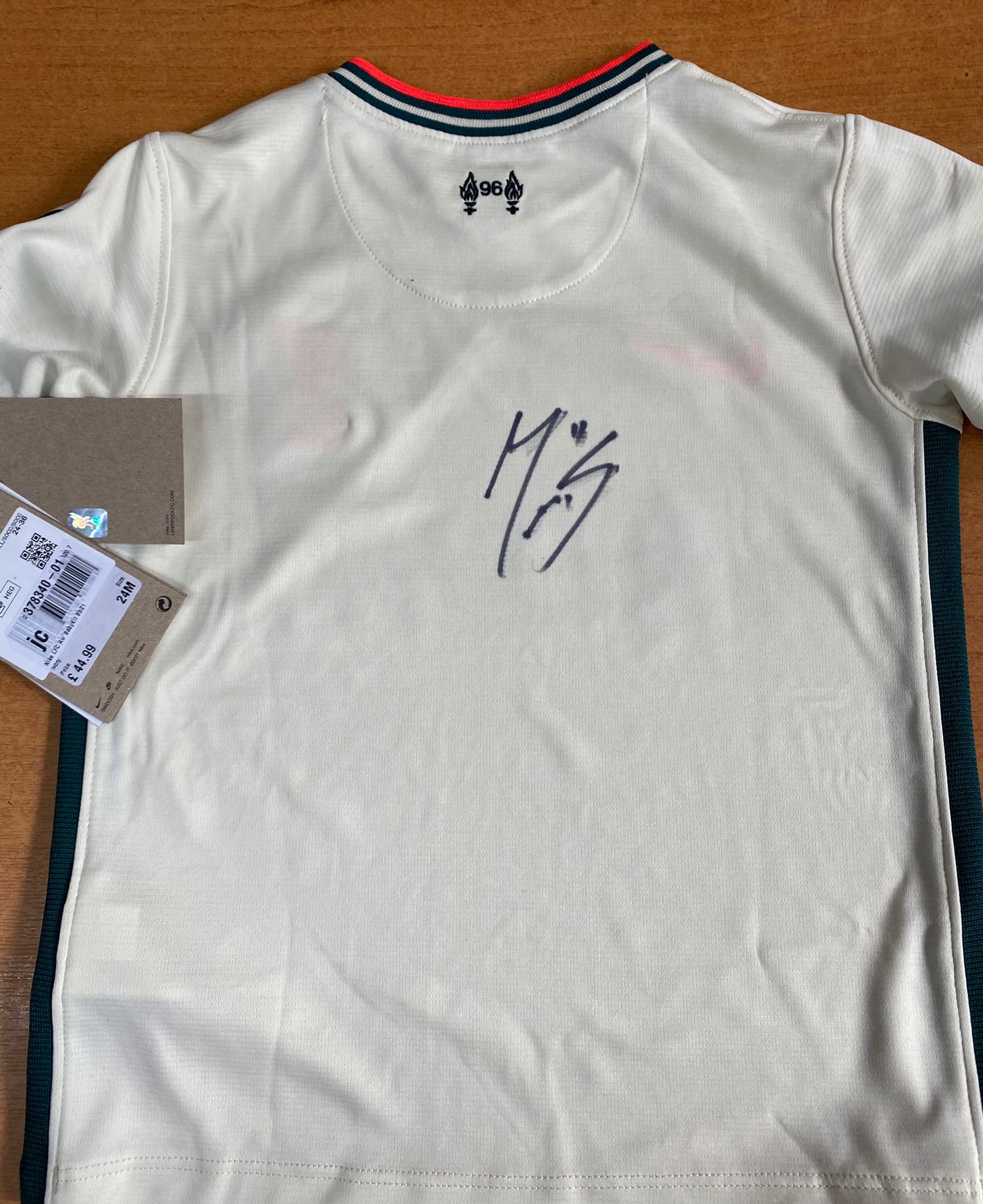 Liverpool Mo Salah Kids Signed Shirt
