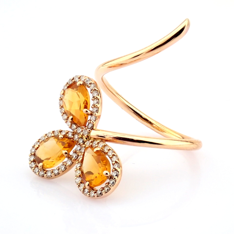 Natural Diamond 18K Rose/Pink Gold Ring