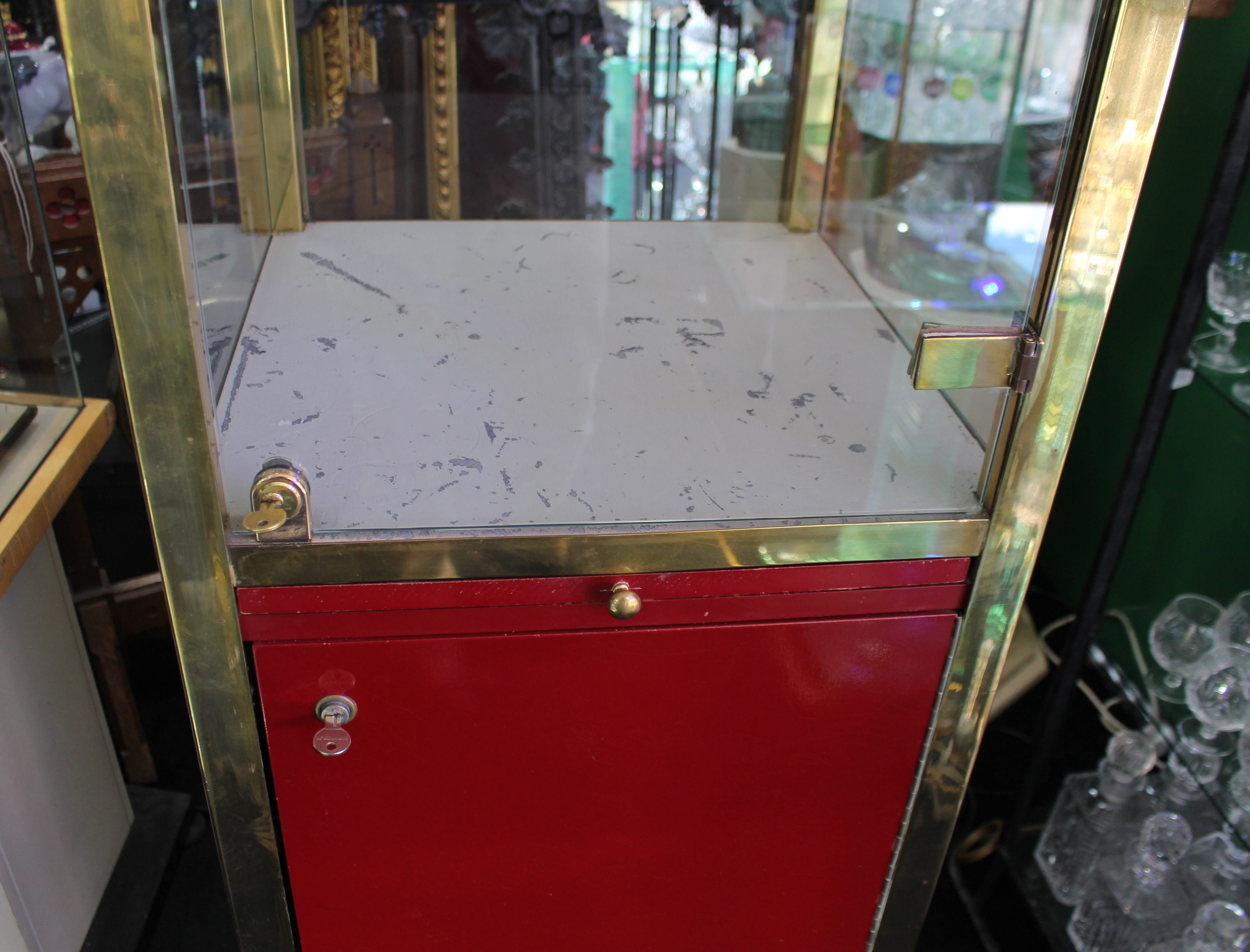Sheaffer Brass Cased Display Cabinet