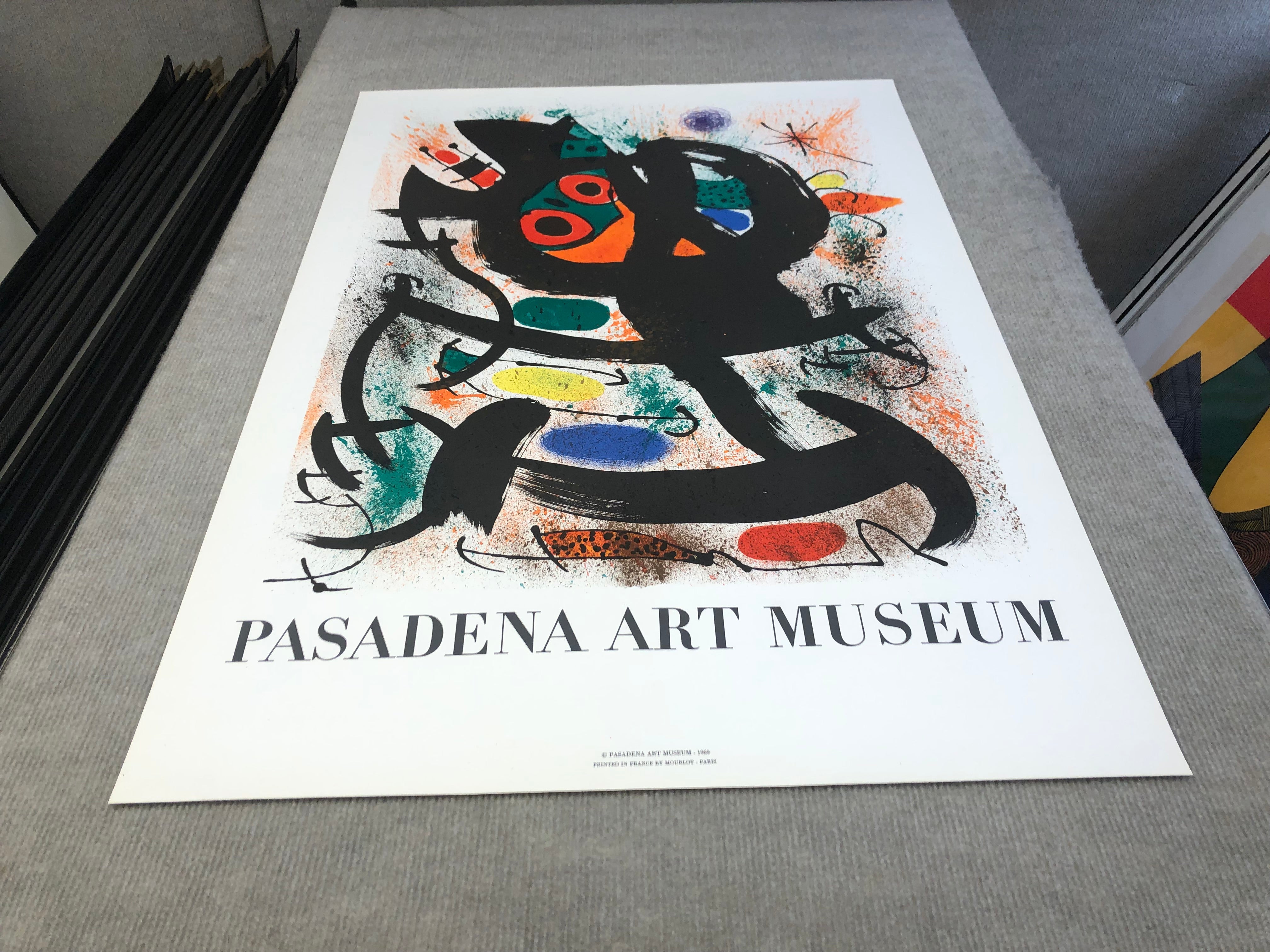 Joan Miro Pasadena Art Museum Exhibitioon Poster 1969. Certifiacte of Provenance
