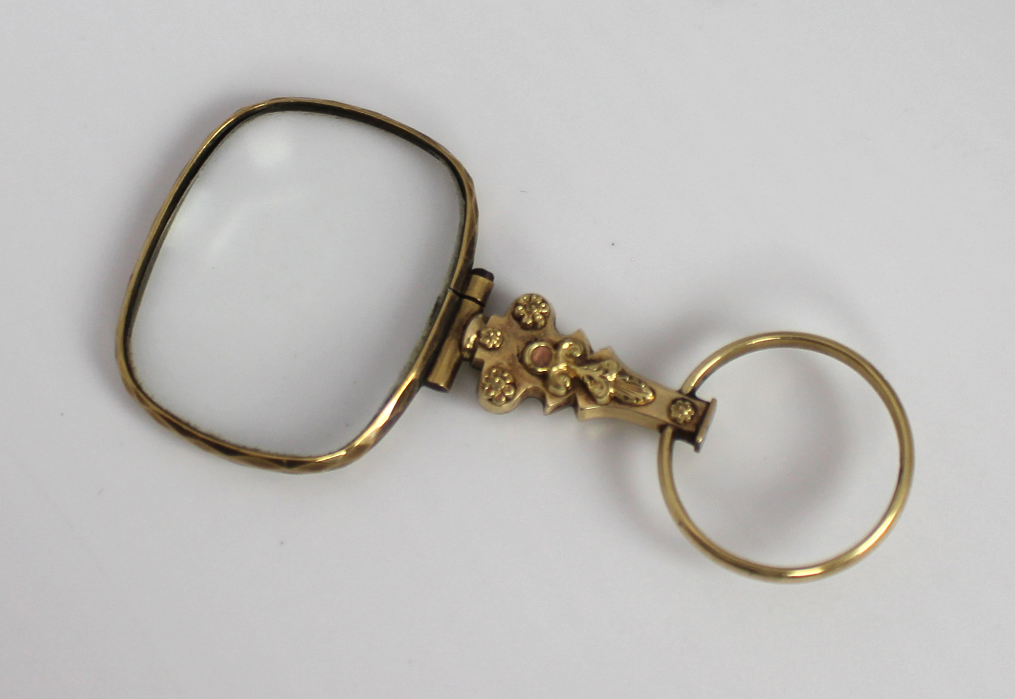 Antique French 18ct Gold Lorgnette Magnifying Glass
