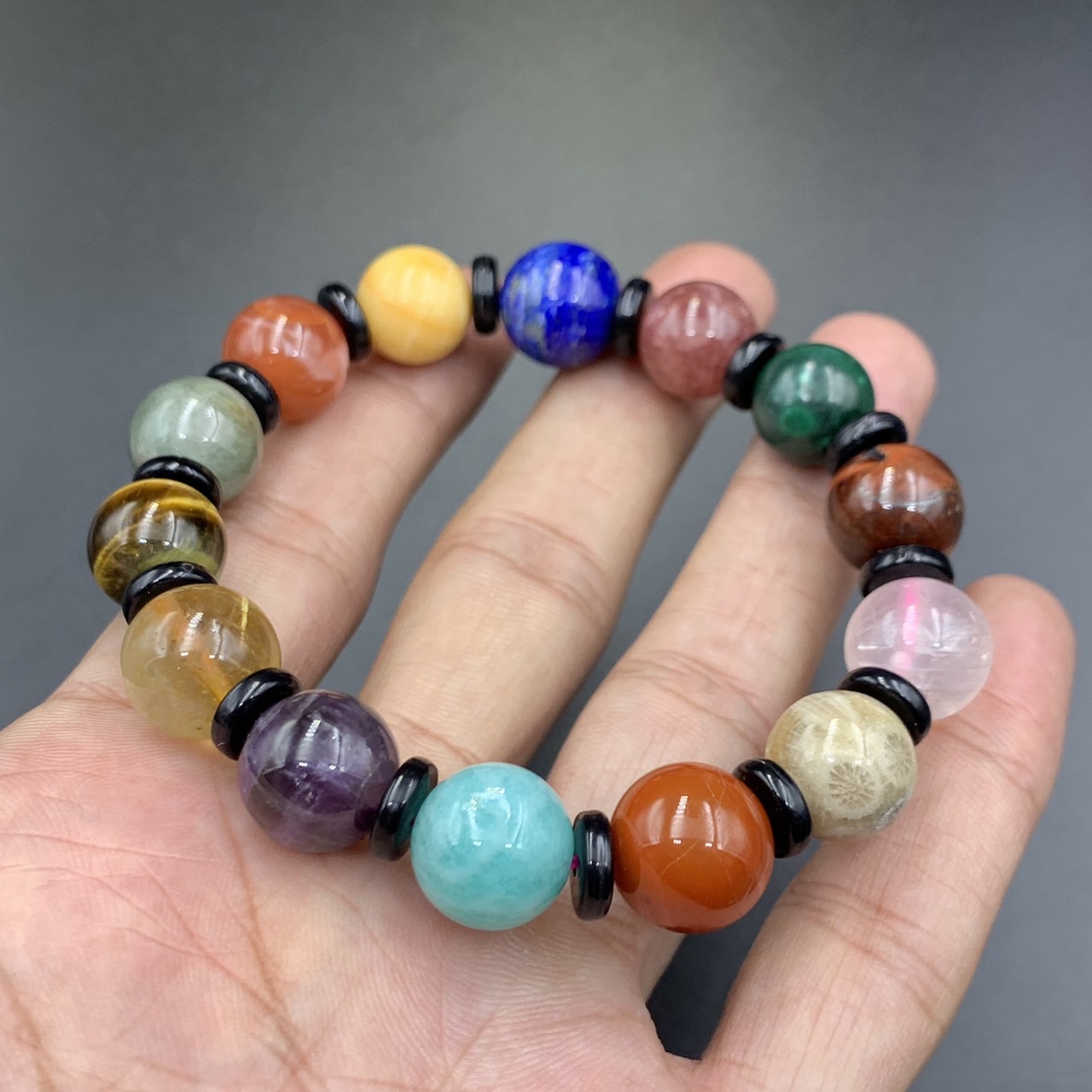 MLT-511, Beautiful Natural Multi Colour Beads Bracelet.