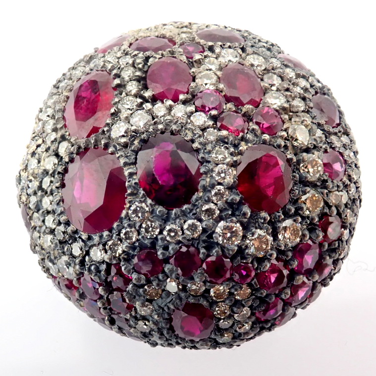 Natural Diamond 8K Rose/Pink Gold Ring