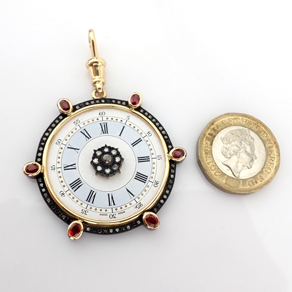 Natural Diamond 14K Yellow Gold Pendant