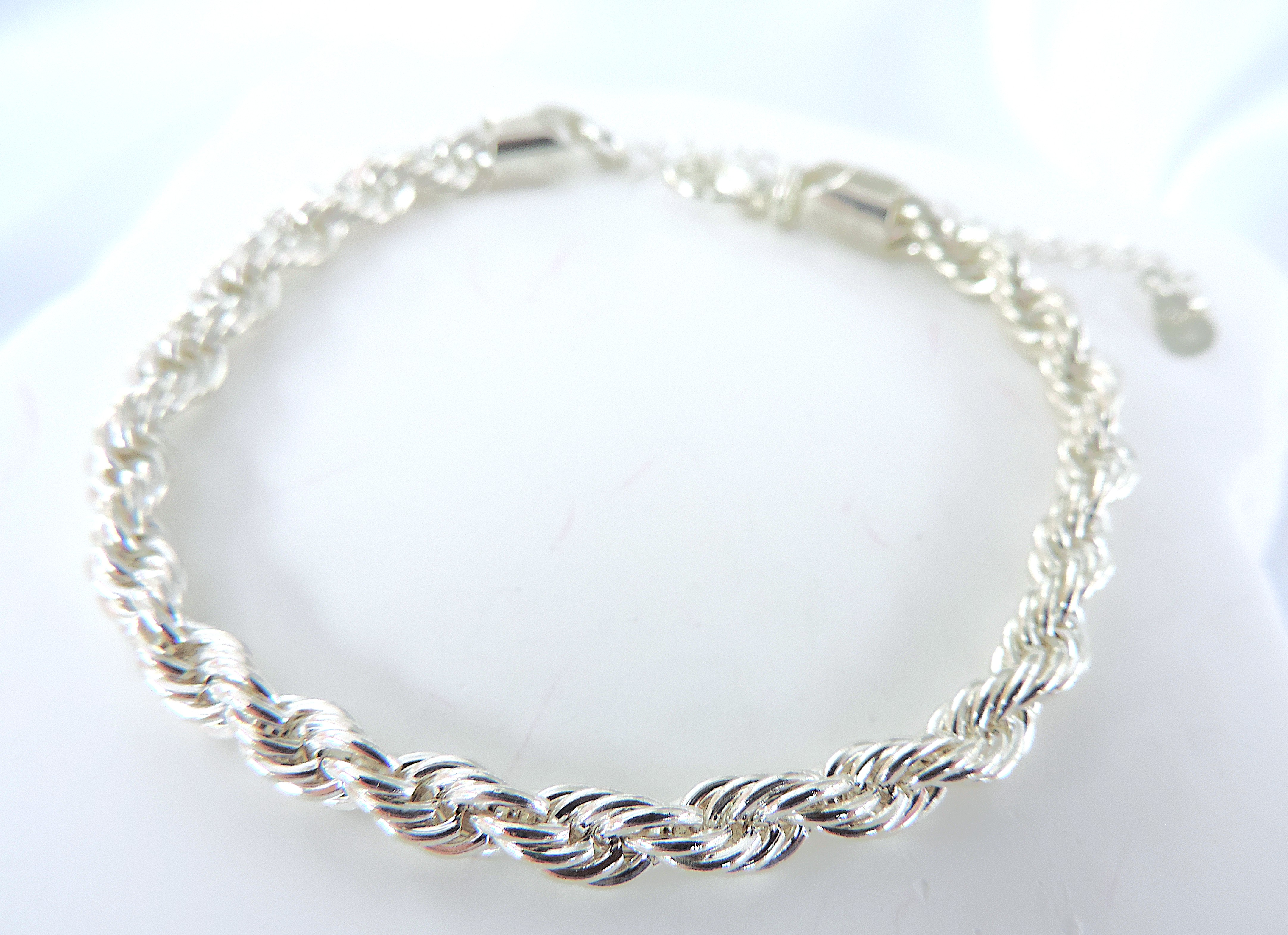 925 Silver Rope Chain Braelet 'New'