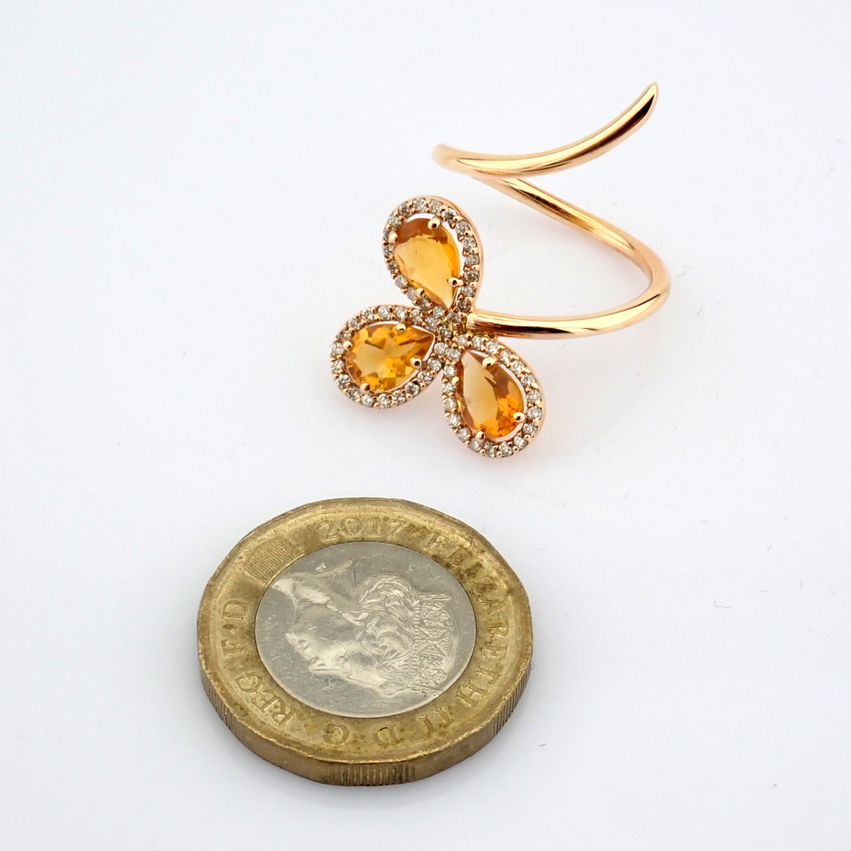 Natural Diamond 18K Rose/Pink Gold Ring