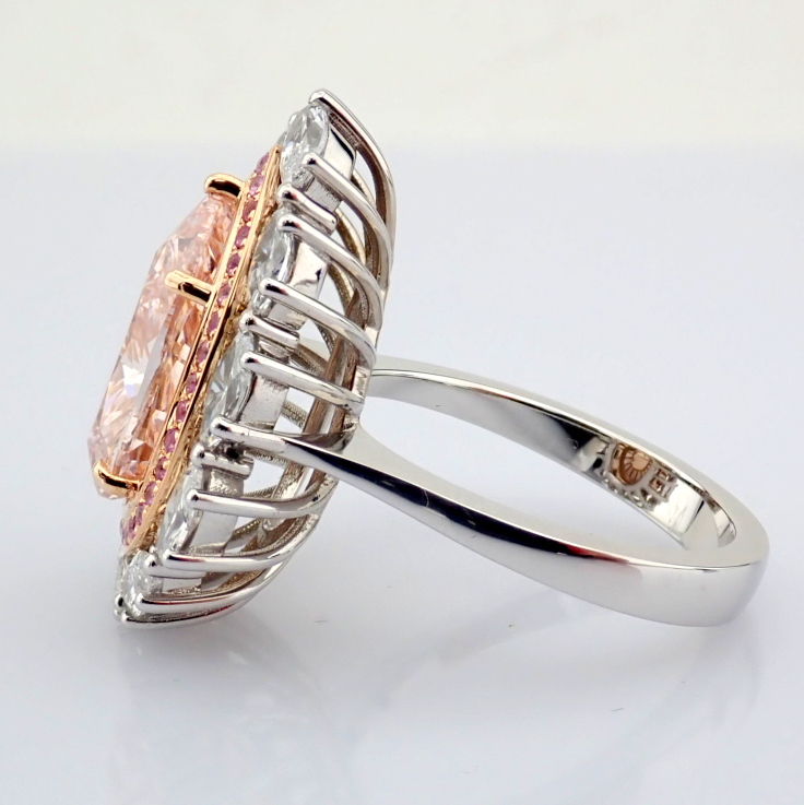 Pear Cut Lab-Grown Diamond Ring - 5.2 Total Carat (IGI Certified)
