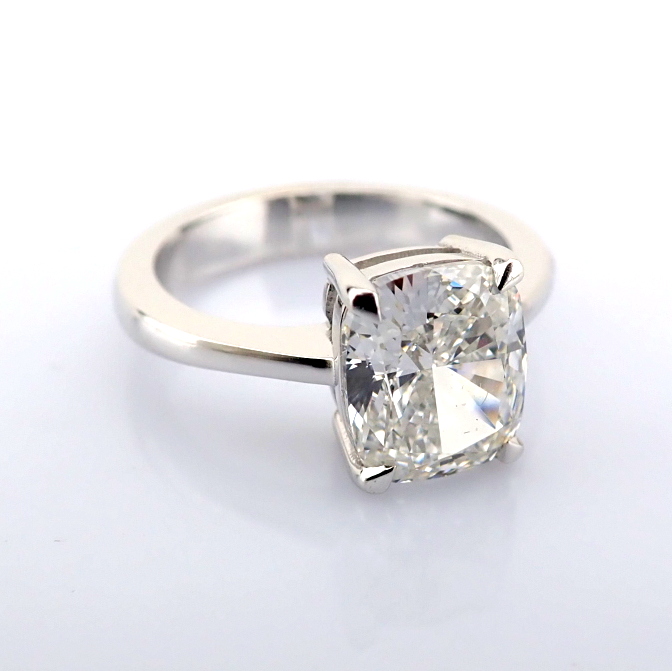 Cushion Cut Lab-Grown Diamond Ring - 3.05 Total Carat (IGI Certified)