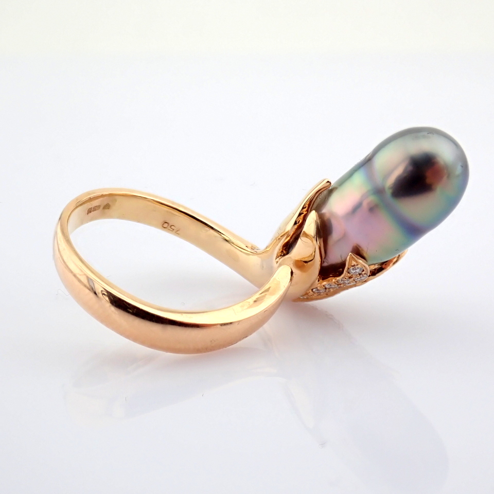 Natural Diamond 18K Rose/Pink Gold Ring