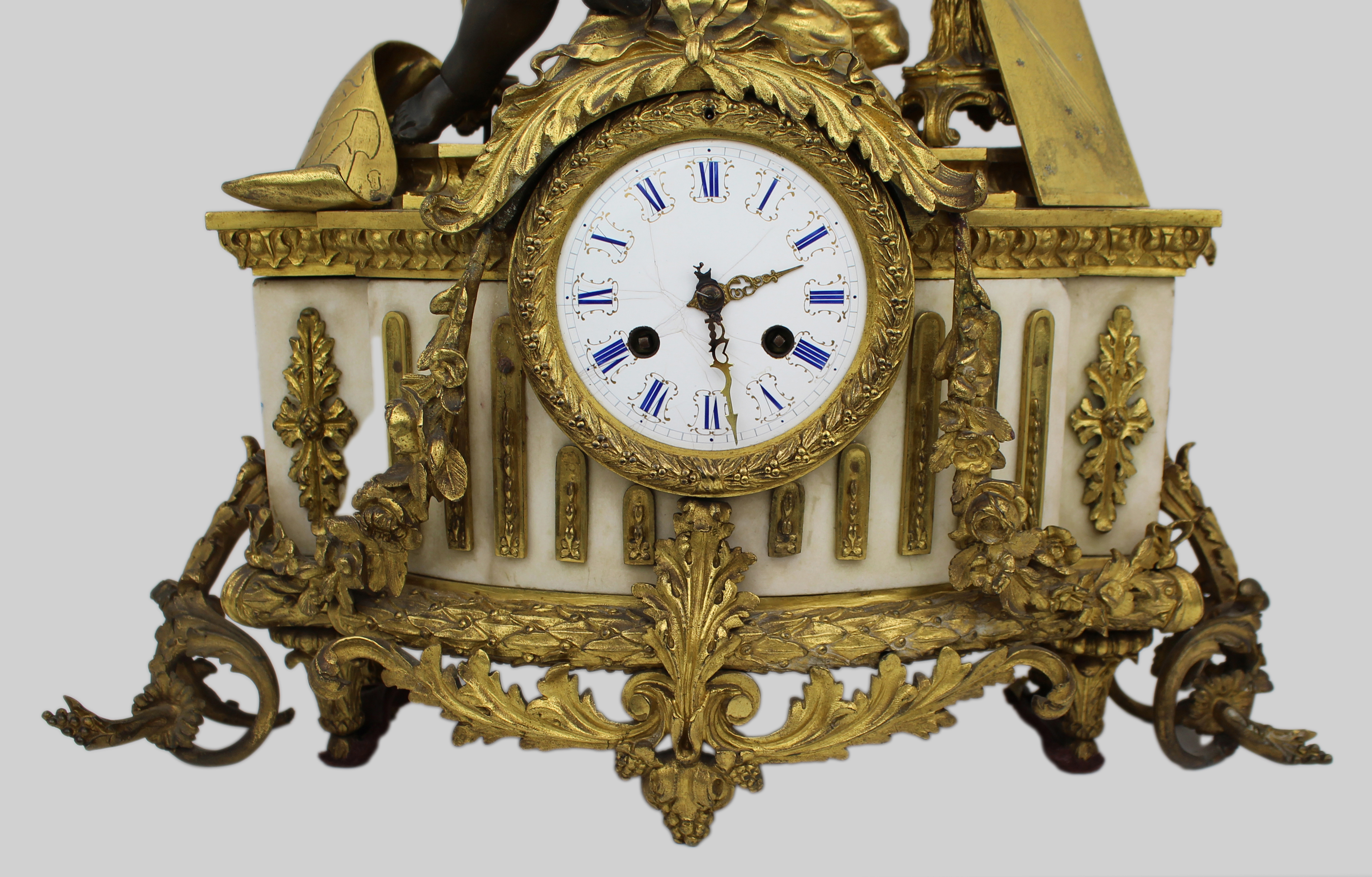 Fine 19th Century French Ormolu & Bronze Mantel Clock