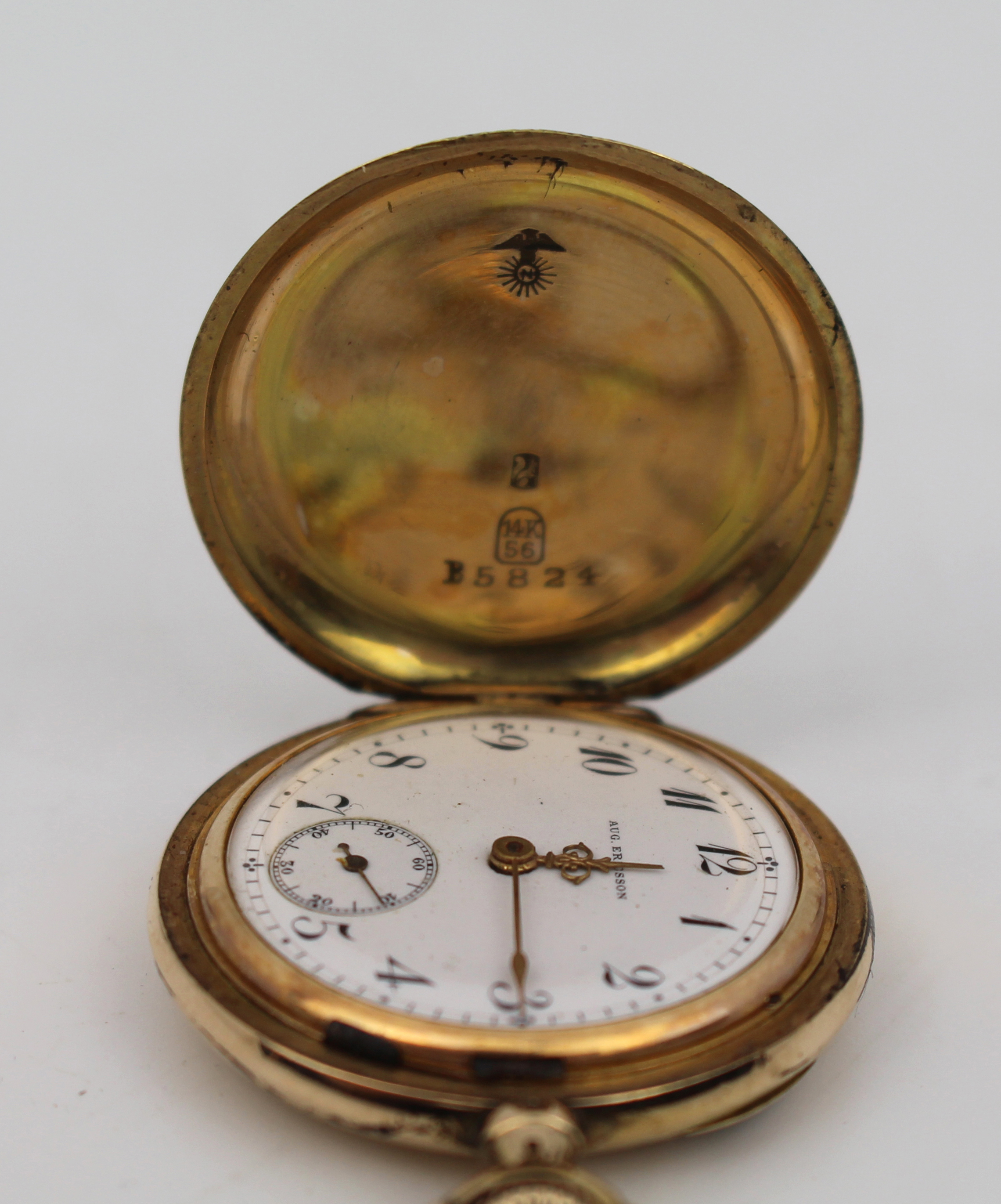 Fine 14ct Gold Pocket Watch by August Ericsson, St Petersburg c.1890