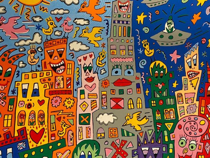 James Rizzi (1950-2011) - The City That Never Sleeps. Hand Signed 1998 (#0417.01)