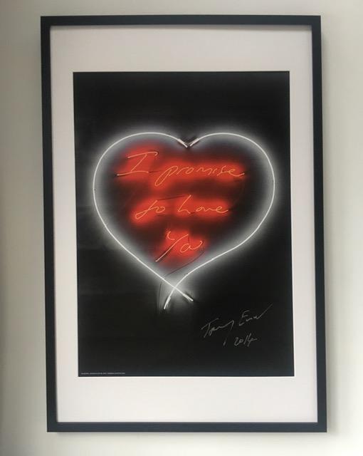 Tracey Emin (b1963) "I Promise To Love You", Exhibition Lithograph, Framed, 2014