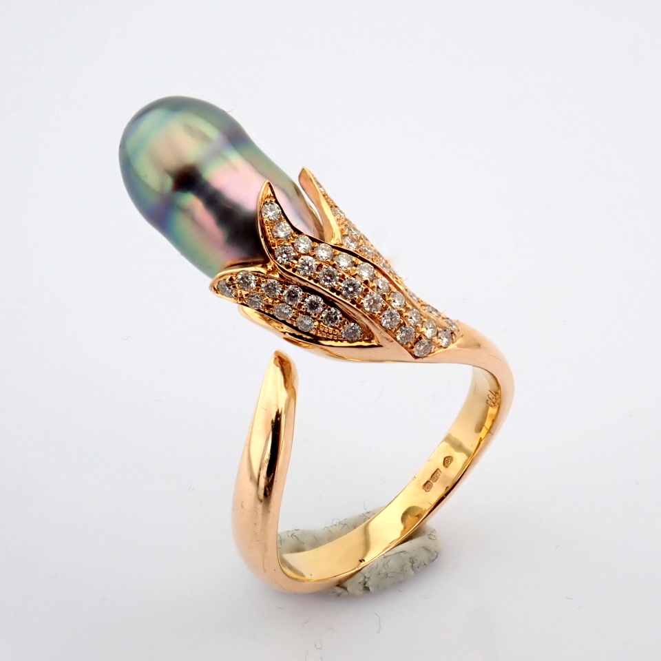Natural Diamond 18K Rose/Pink Gold Ring