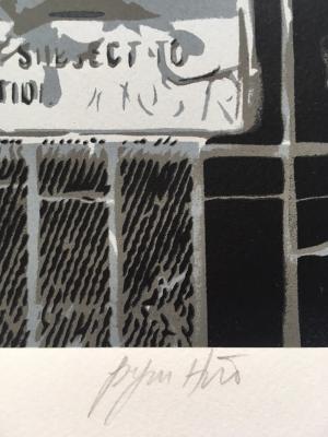 Logan Hicks (b.1971 ) Sunset Apartment Complex, Screen Print, Early Limited Ed, Black Rat Press 2008