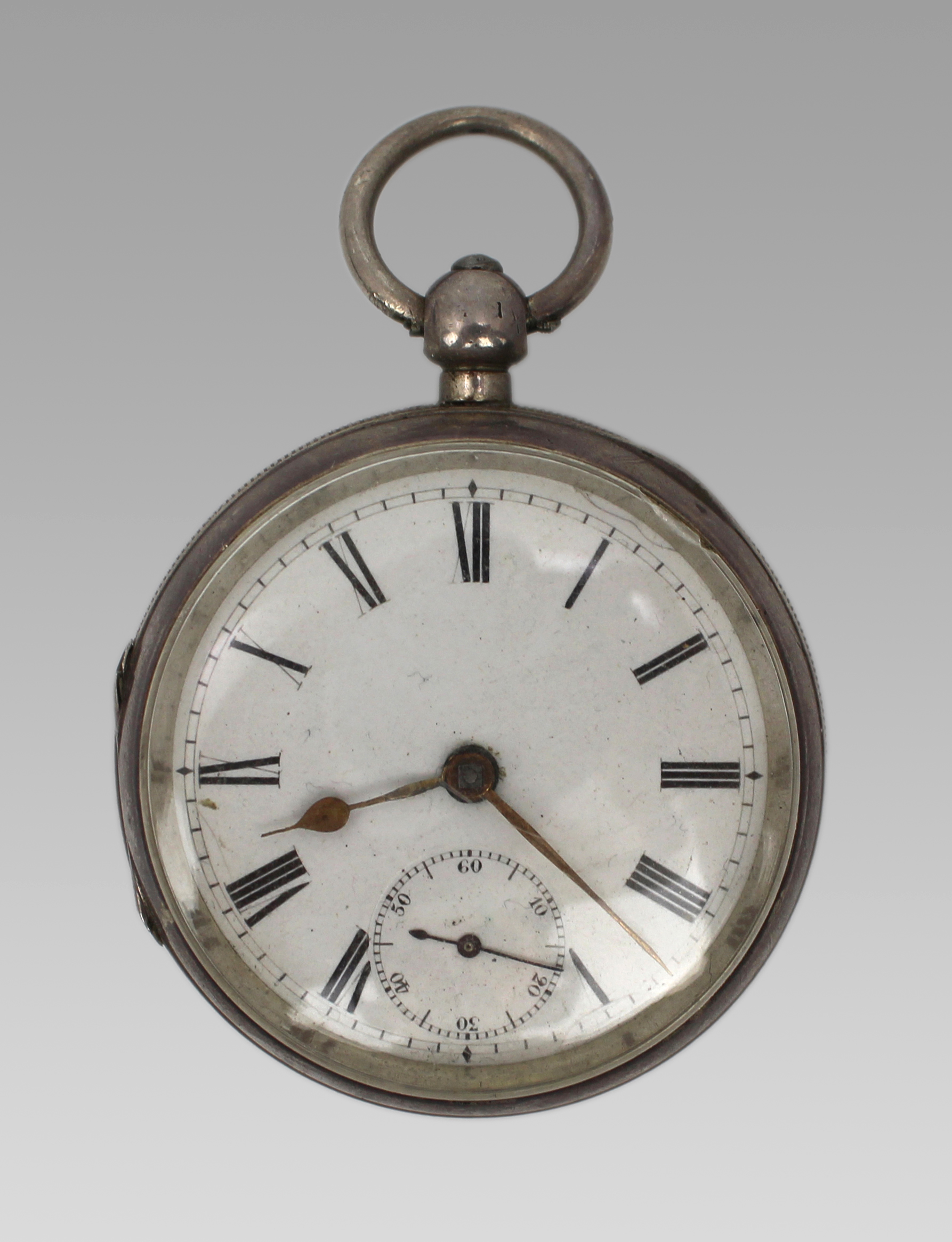 Antique Silver Key-Wound Pocket Watch