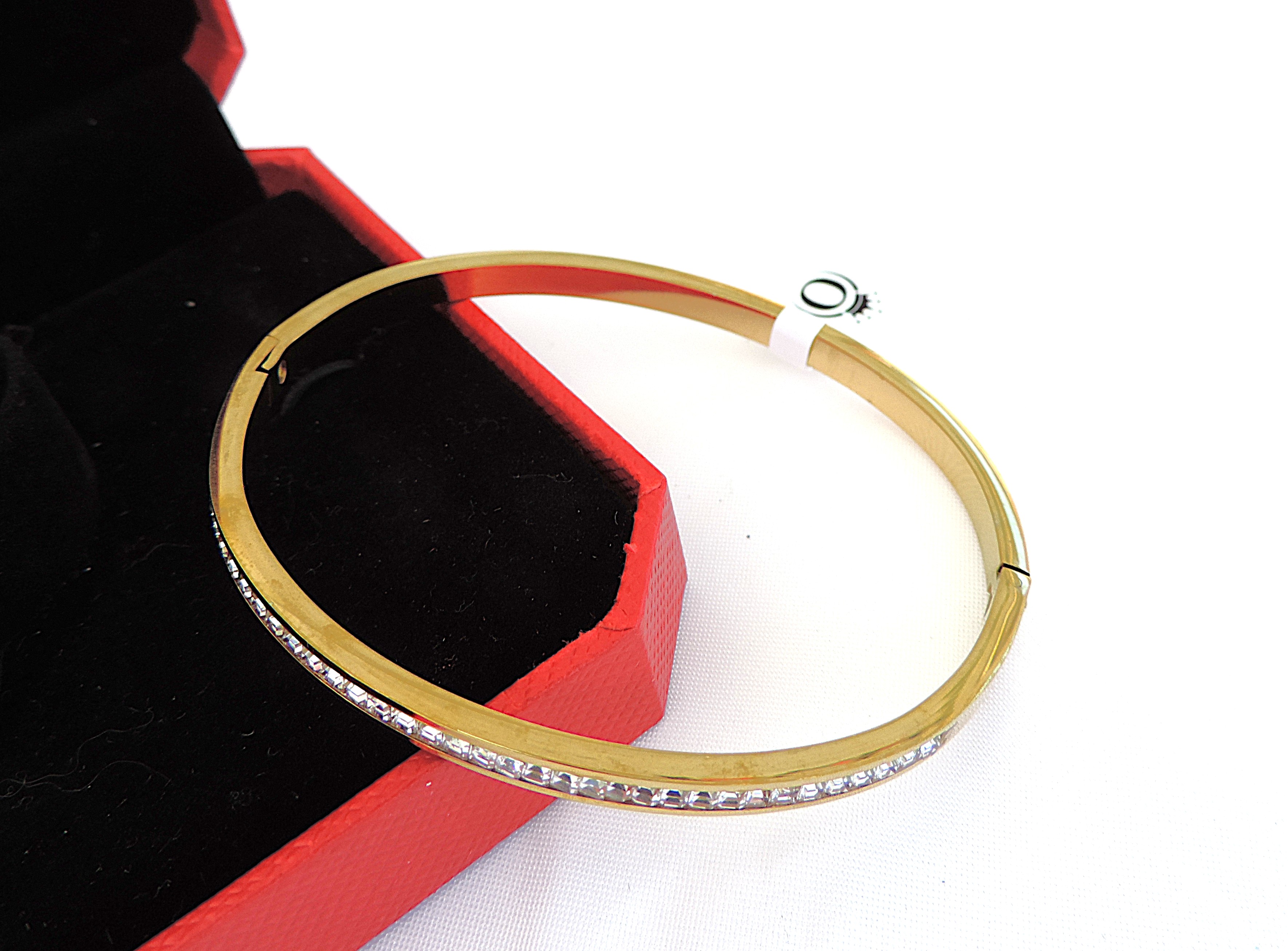 Orrevé 18k Gold Plated Pave Zircon Gemstone Bracelet 'New'
