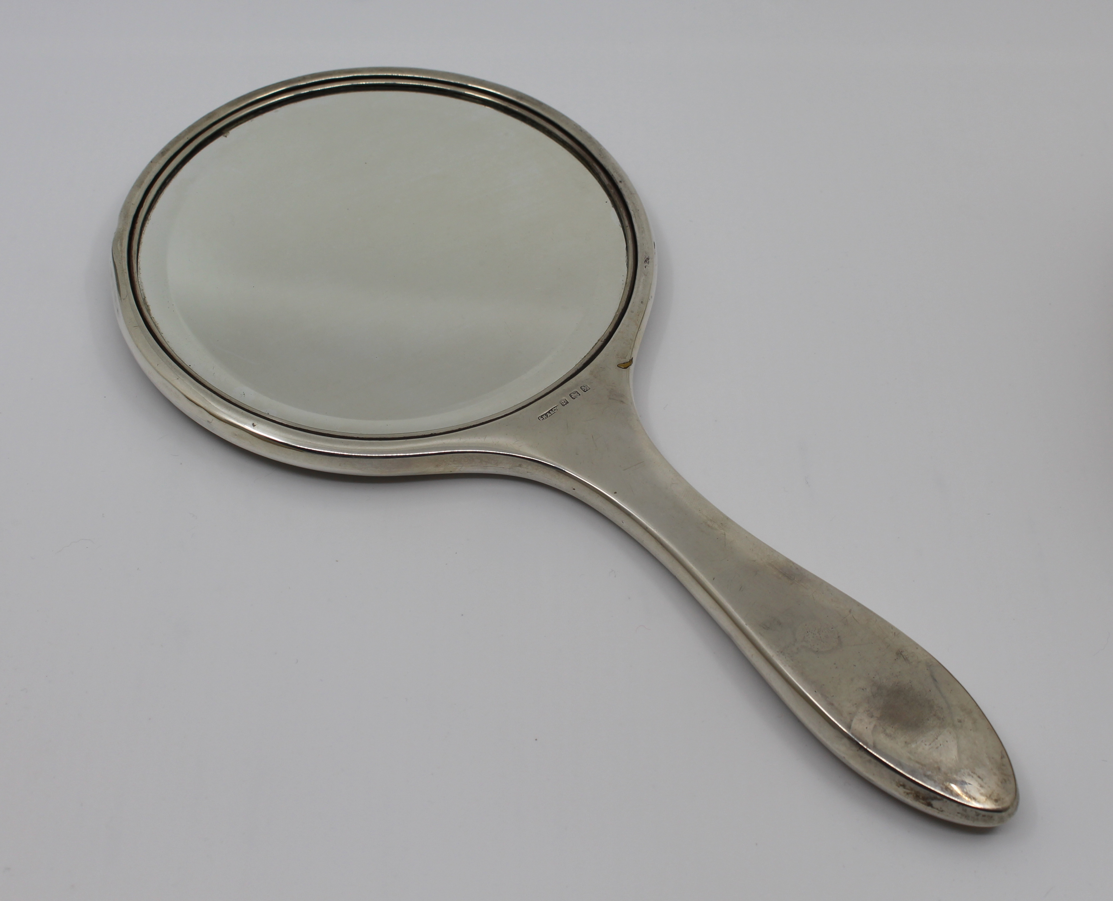 English Five Piece Silver Vanity Brush Set 1923