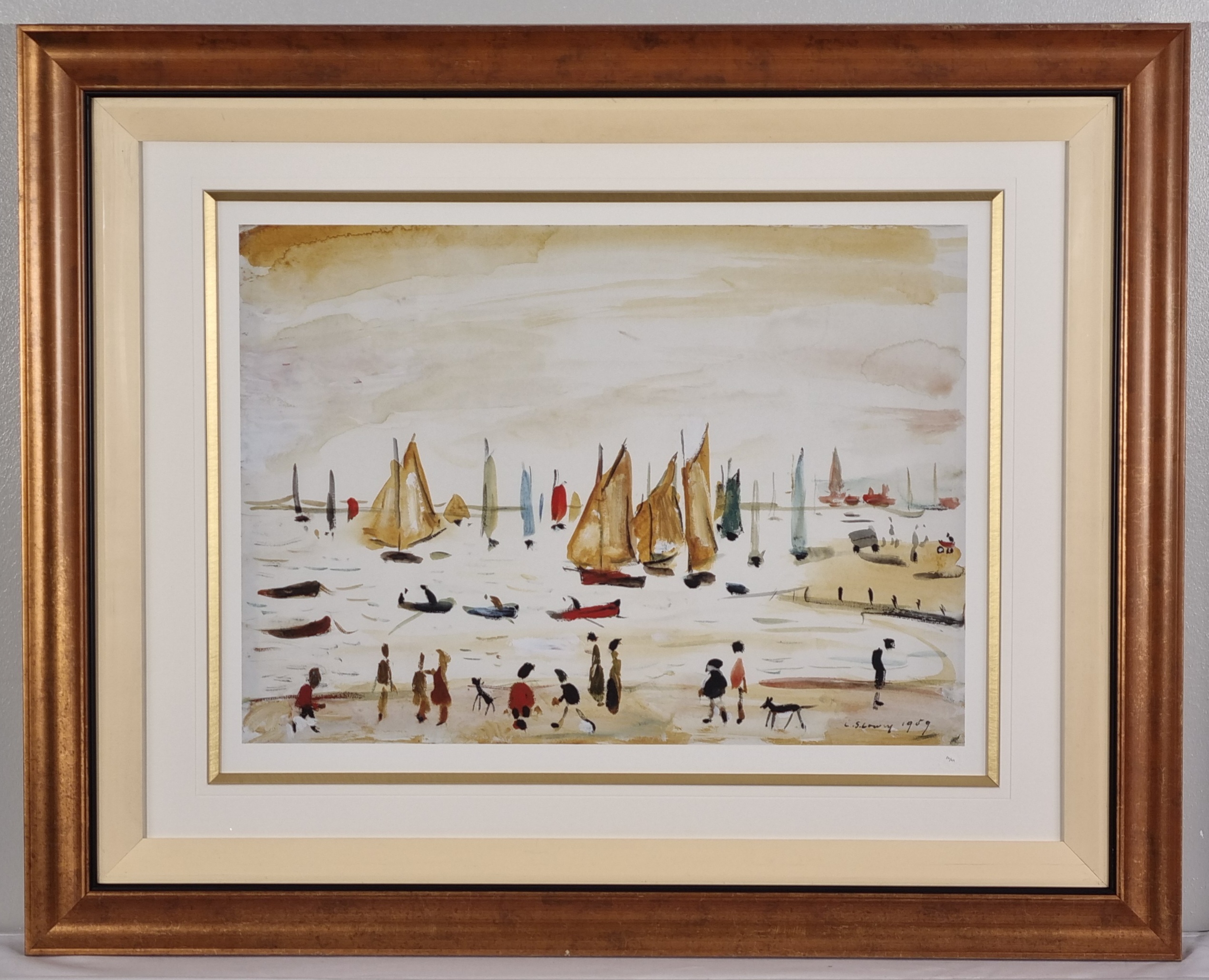 Limited Edition by L.S. Lowry "Yachts, 1959" with Certificate.
