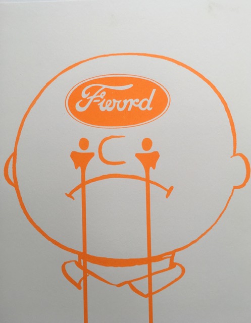 PURE EVIL(English 1968)‘Charlie Brown Fword’ (Juxtaposition of The Ford Car Company) Editiond Signed