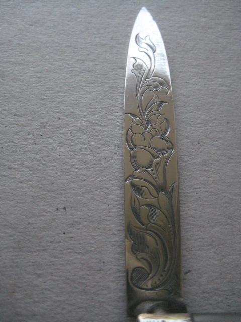 Victorian Mother of Pearl Hafted Silver Bladed Folding Fruit Knife, Sheffield 1876