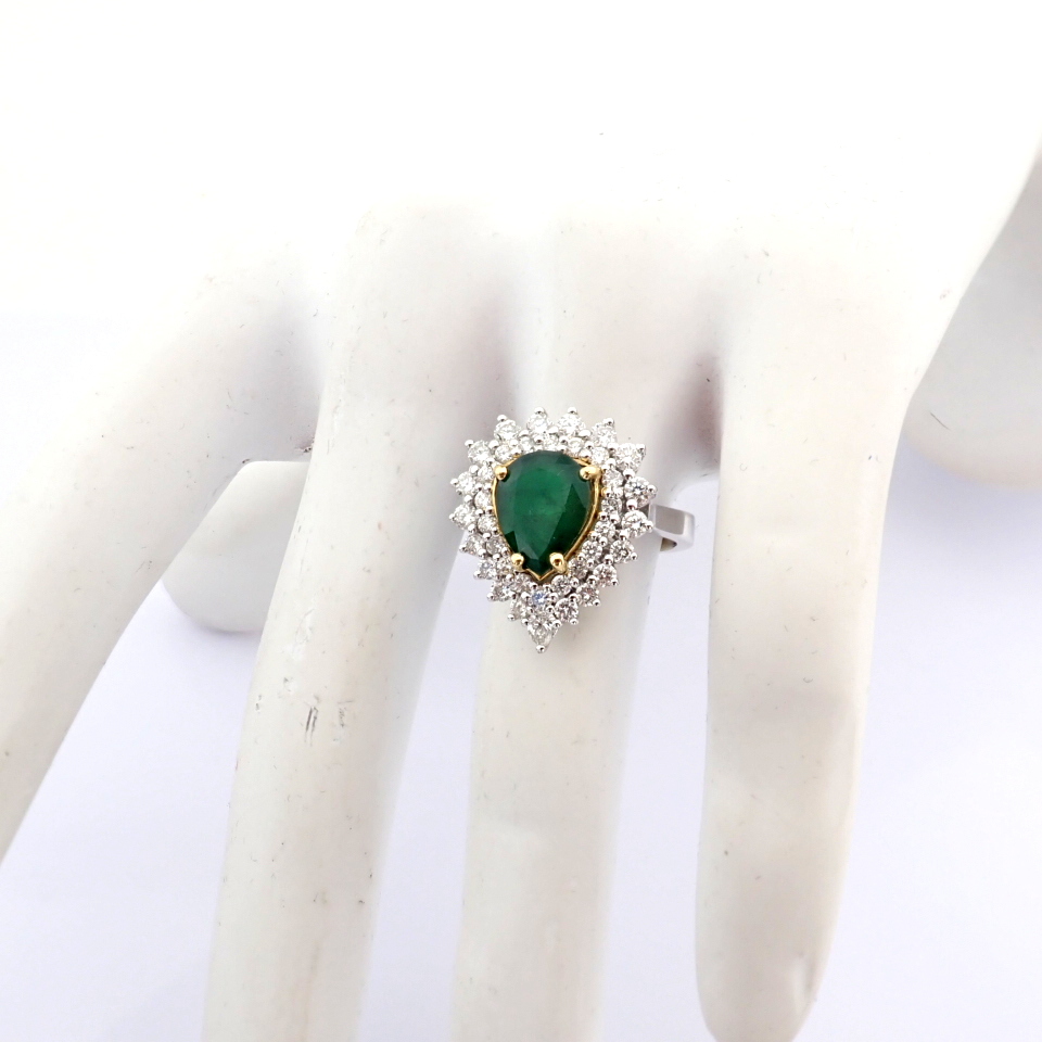Natural Diamond 18K White Gold Ring