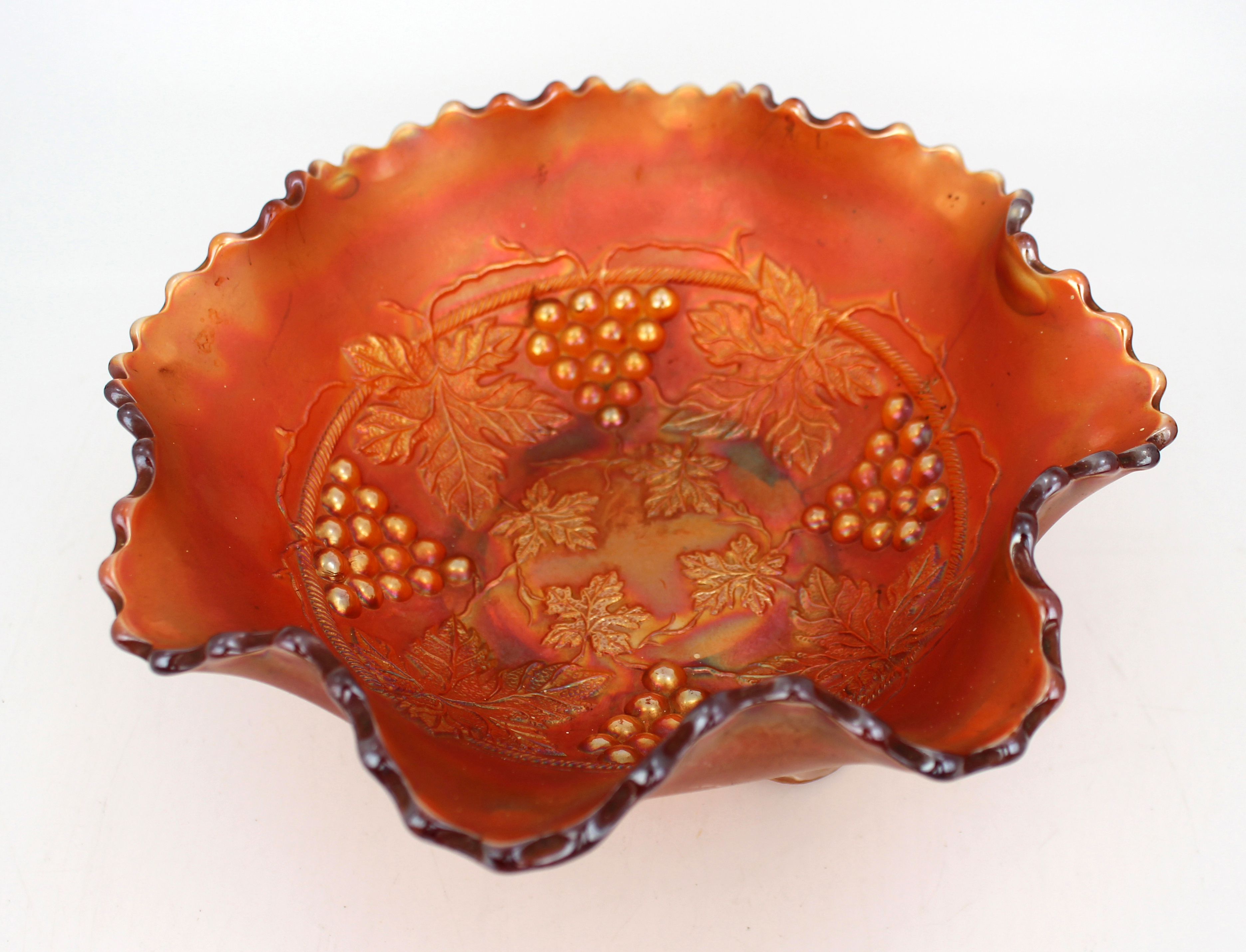 Vintage Iridescent Carnival Glass Bowl
