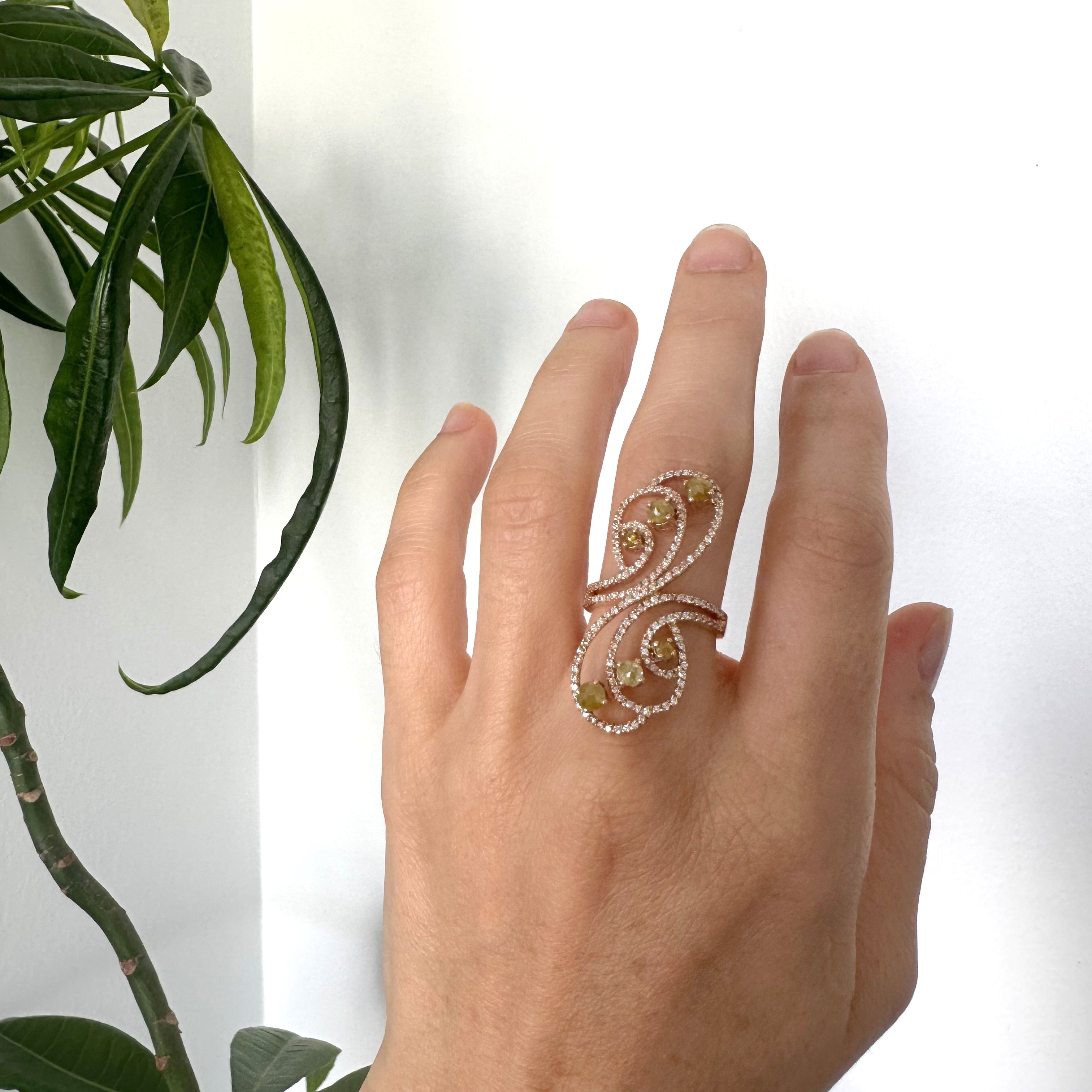 Natural Diamond 18K Rose/Pink Gold Ring