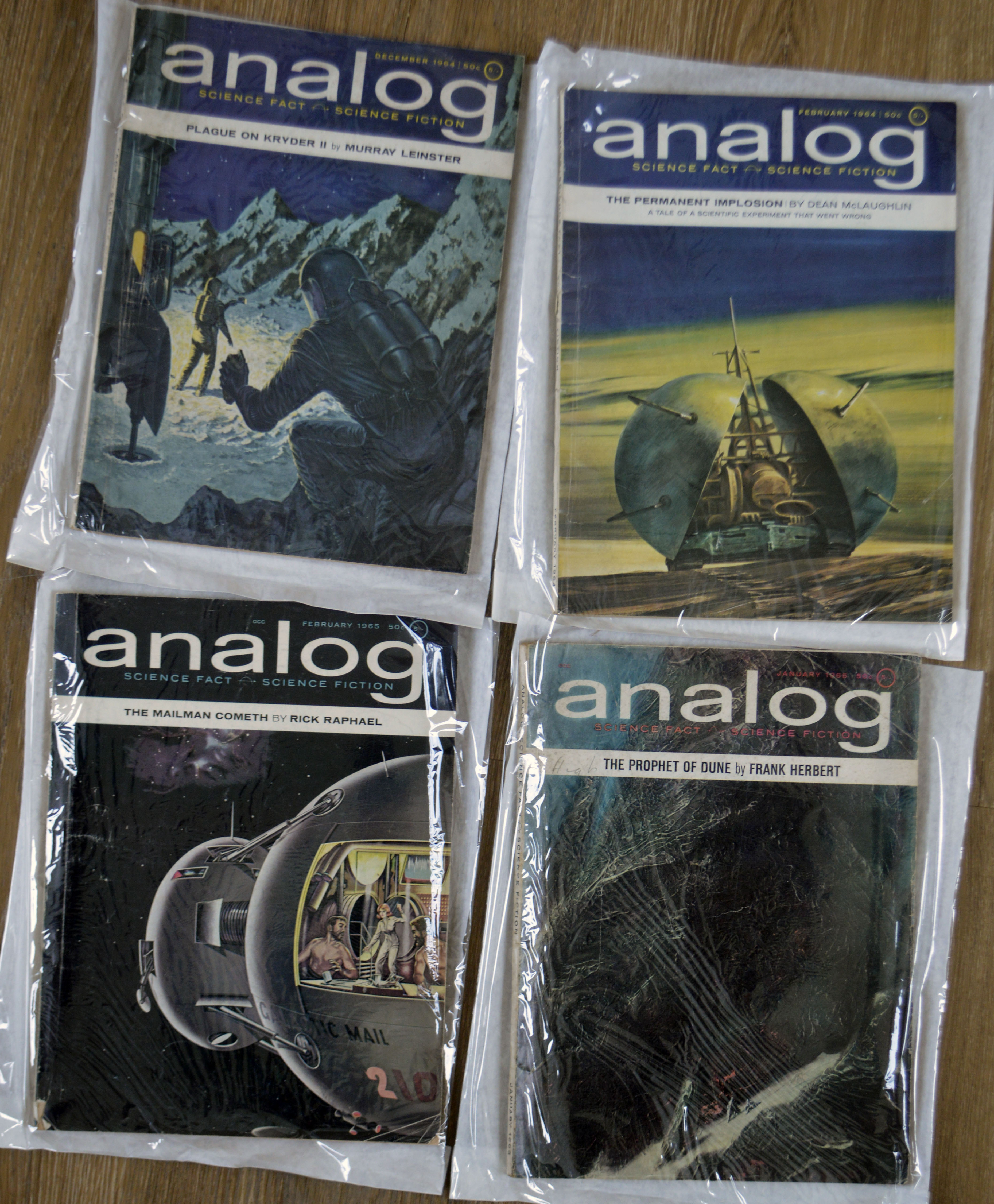 [Books} Analog Science Fact and Fiction 18 Large Format Editions Including Frank Herbert's Dune