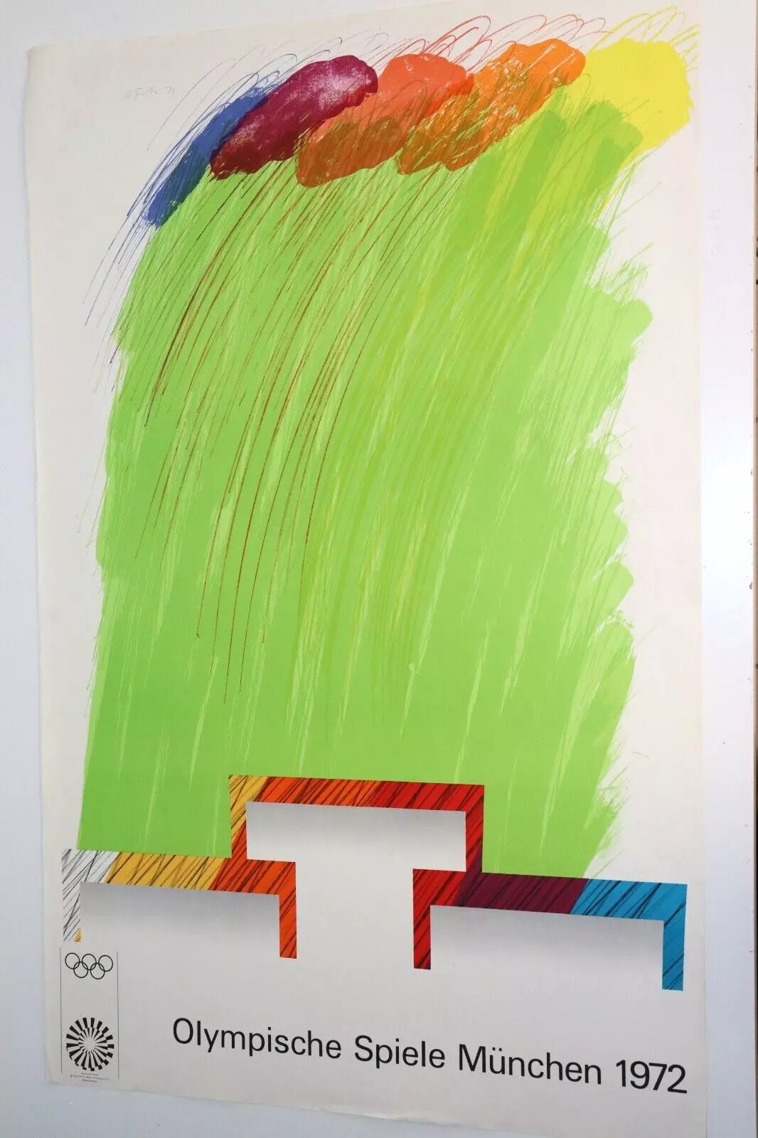 Richard Smith (1931-2016) Original Olympische Spiele München, Advertisement Poster, Germany, 1972
