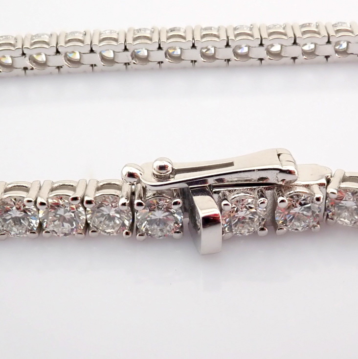 Round Cut Lab-Grown Diamond Tennis Bracelet - 7.27 Total Carat (MDI Certified)