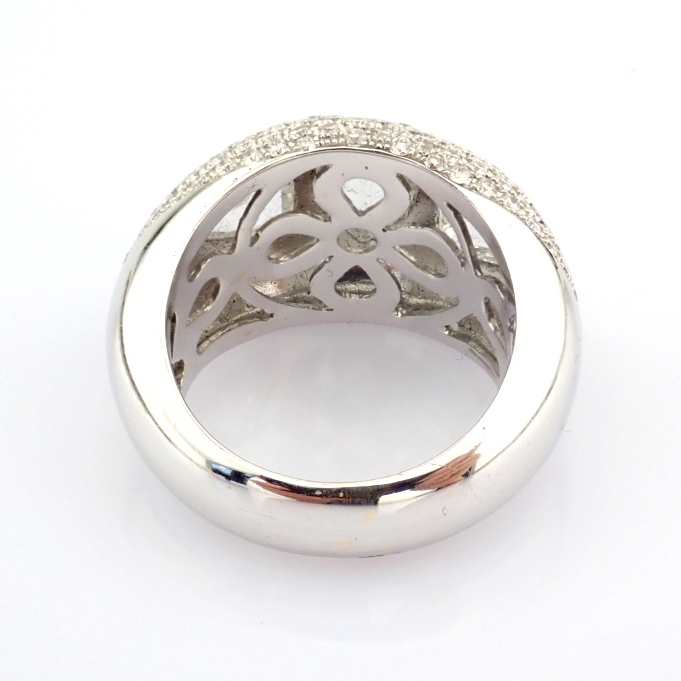 Natural Diamond 18K White Gold Ring